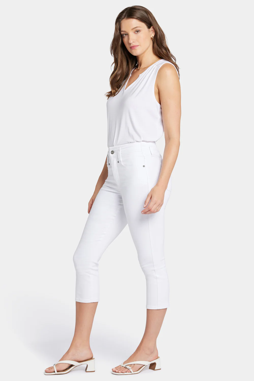 Ami Skinny Capri Jeans - Optic White - Image 5