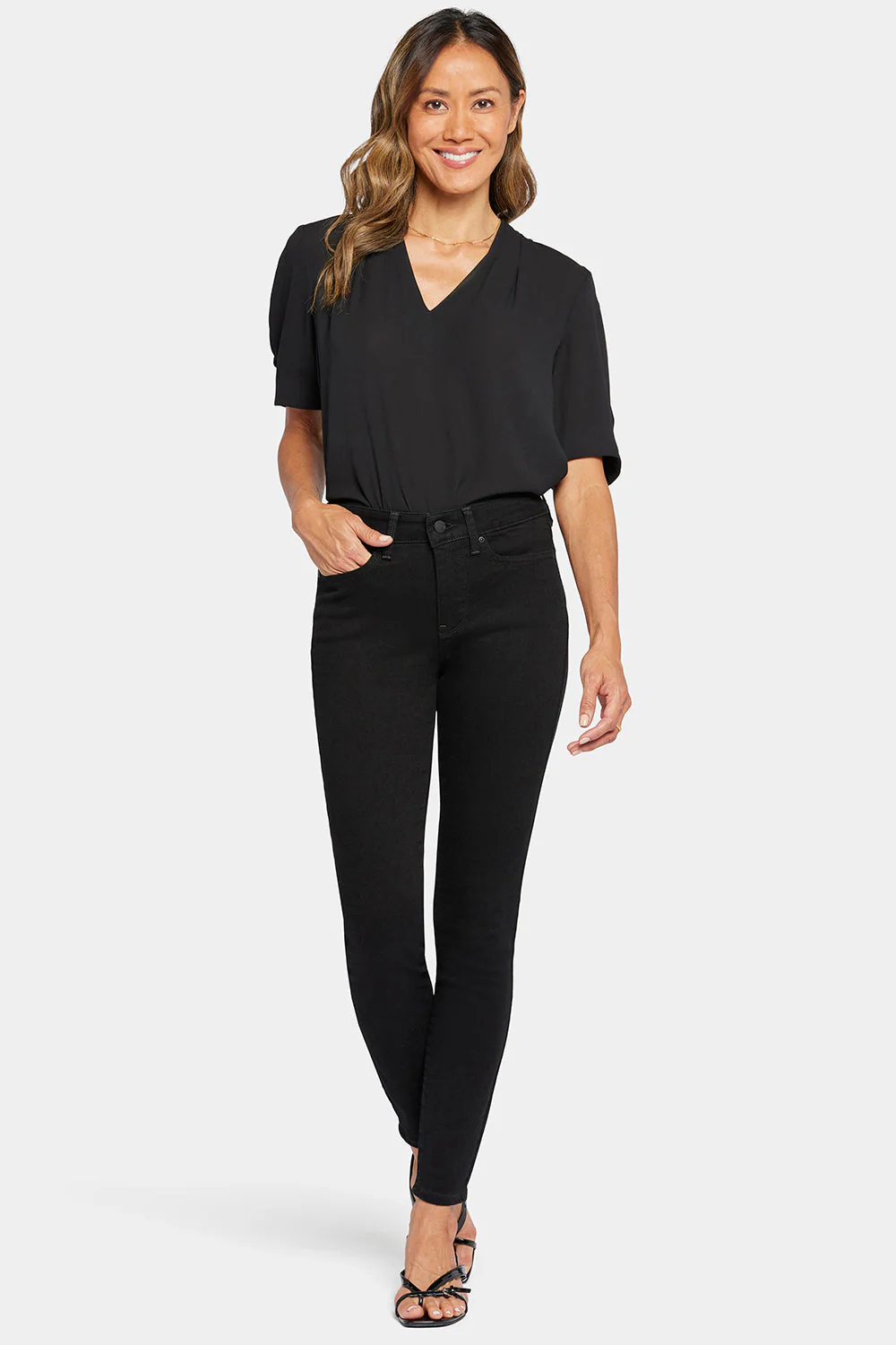 Ami Skinny Jeans In Tall - Black - Image 4