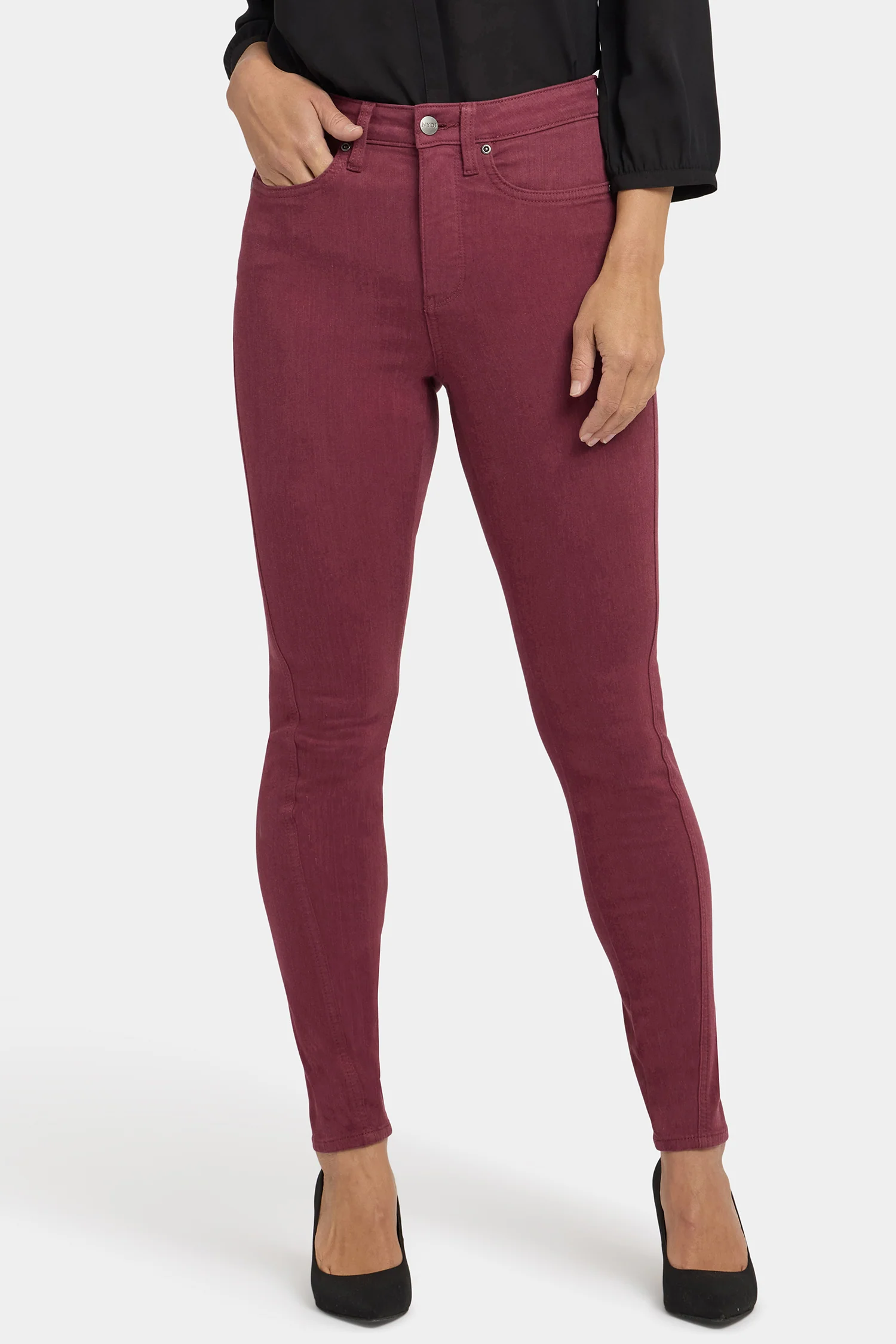 Ami Skinny Jeans - True Burgundy - Image 4
