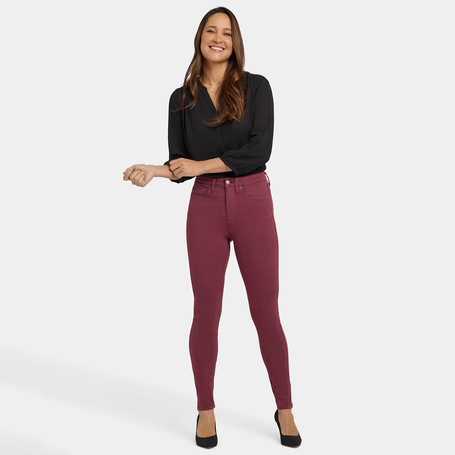 Ami Skinny Jeans - True Burgundy - Image 6