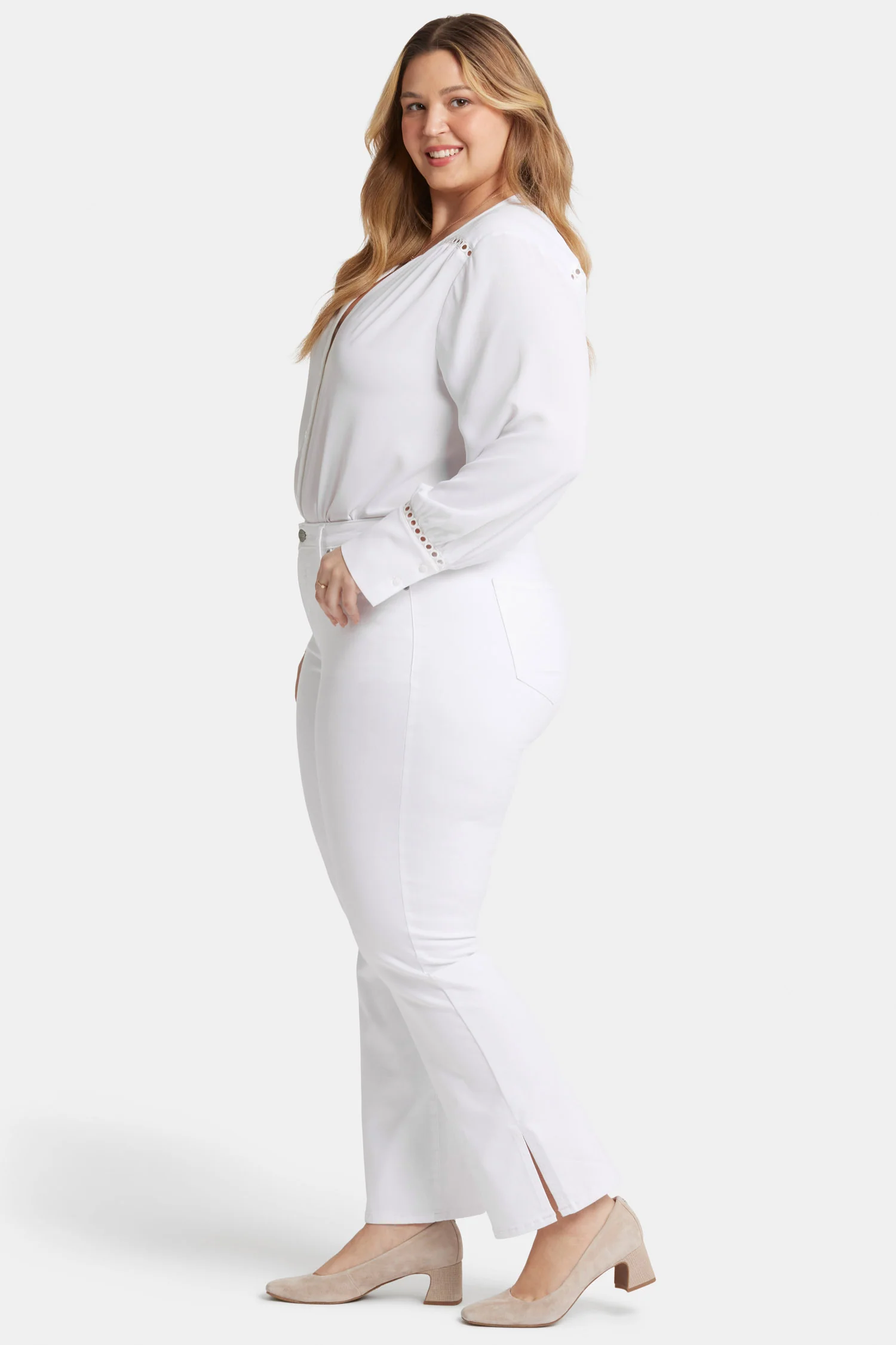 Barbara Bootcut Jeans In Plus Size - Optic White - Image 5