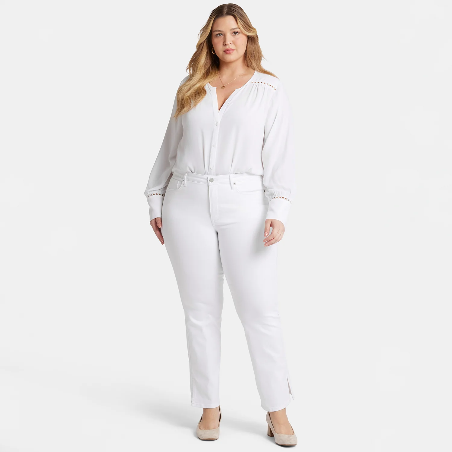 Barbara Bootcut Jeans In Plus Size - Optic White - Image 7