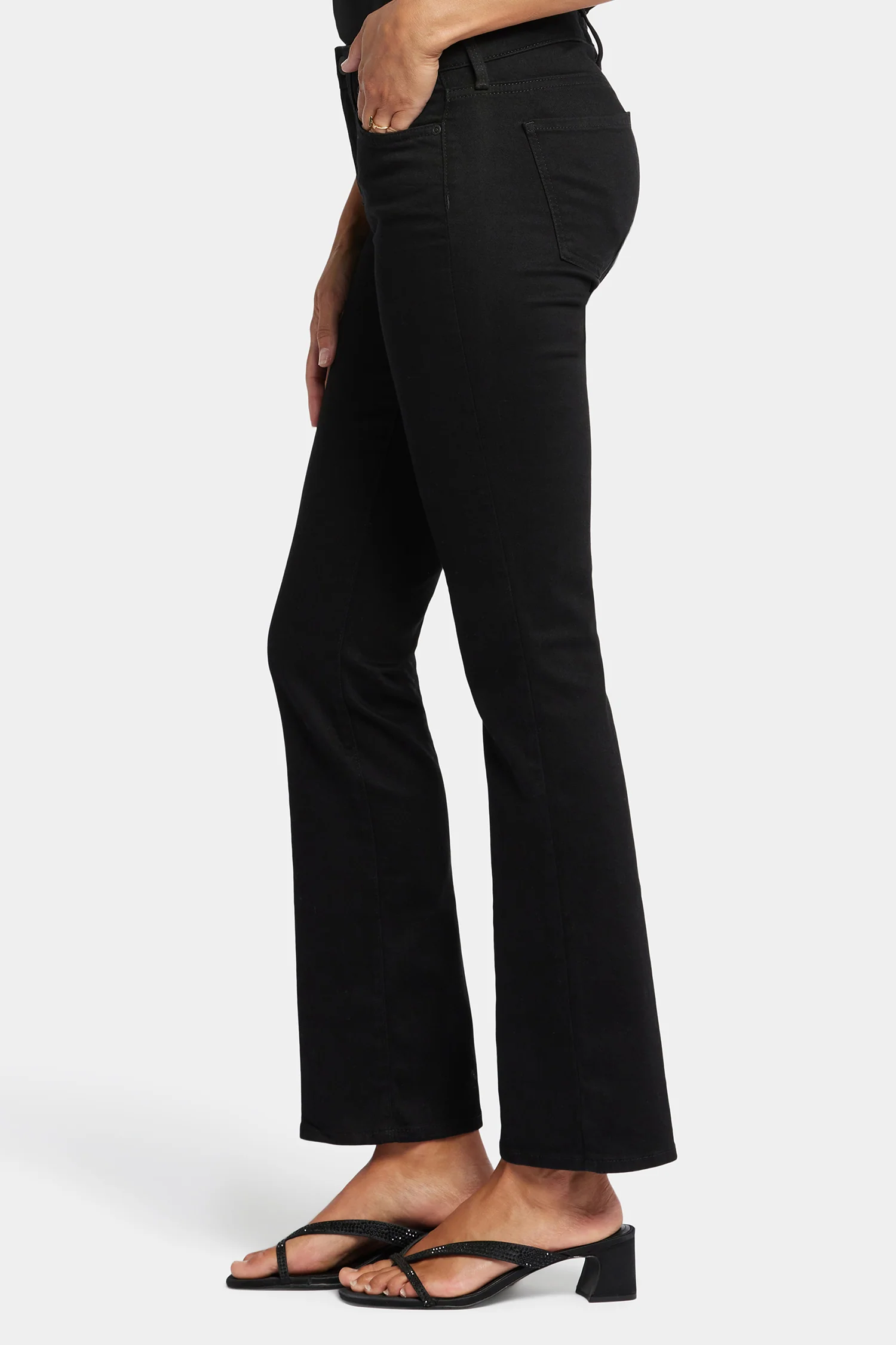 Barbara Bootcut Jeans In Short Inseam - Black - Image 3