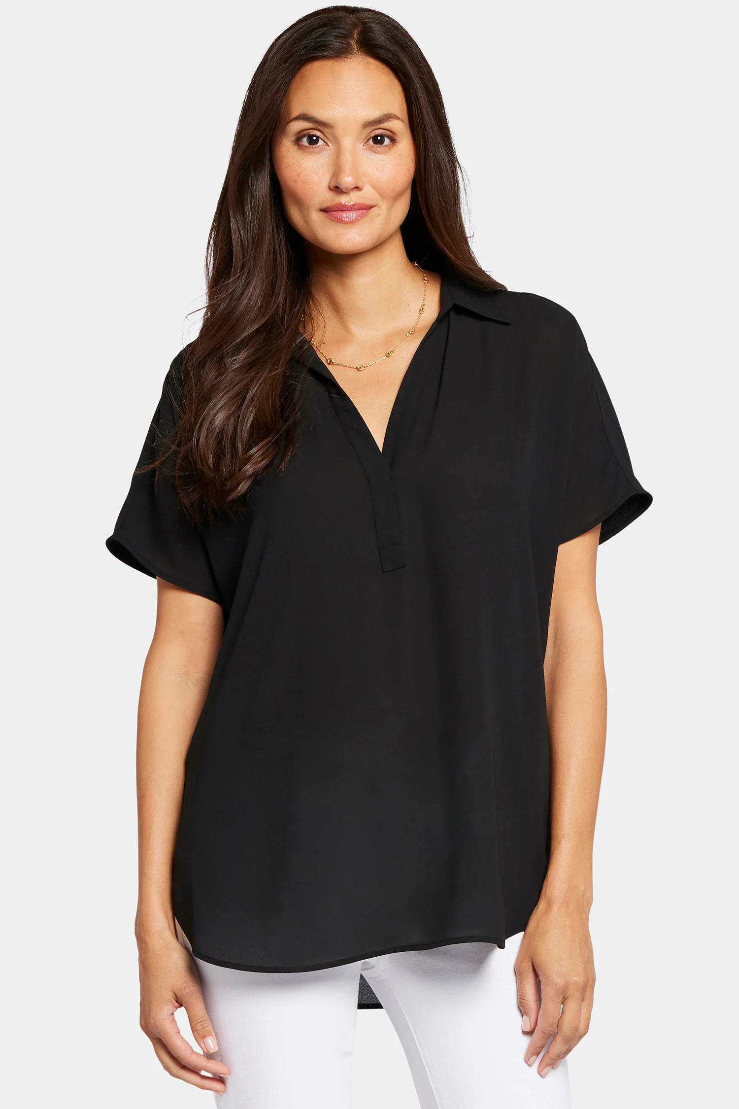 Becky Short Sleeved Blouse - Black - Image 5