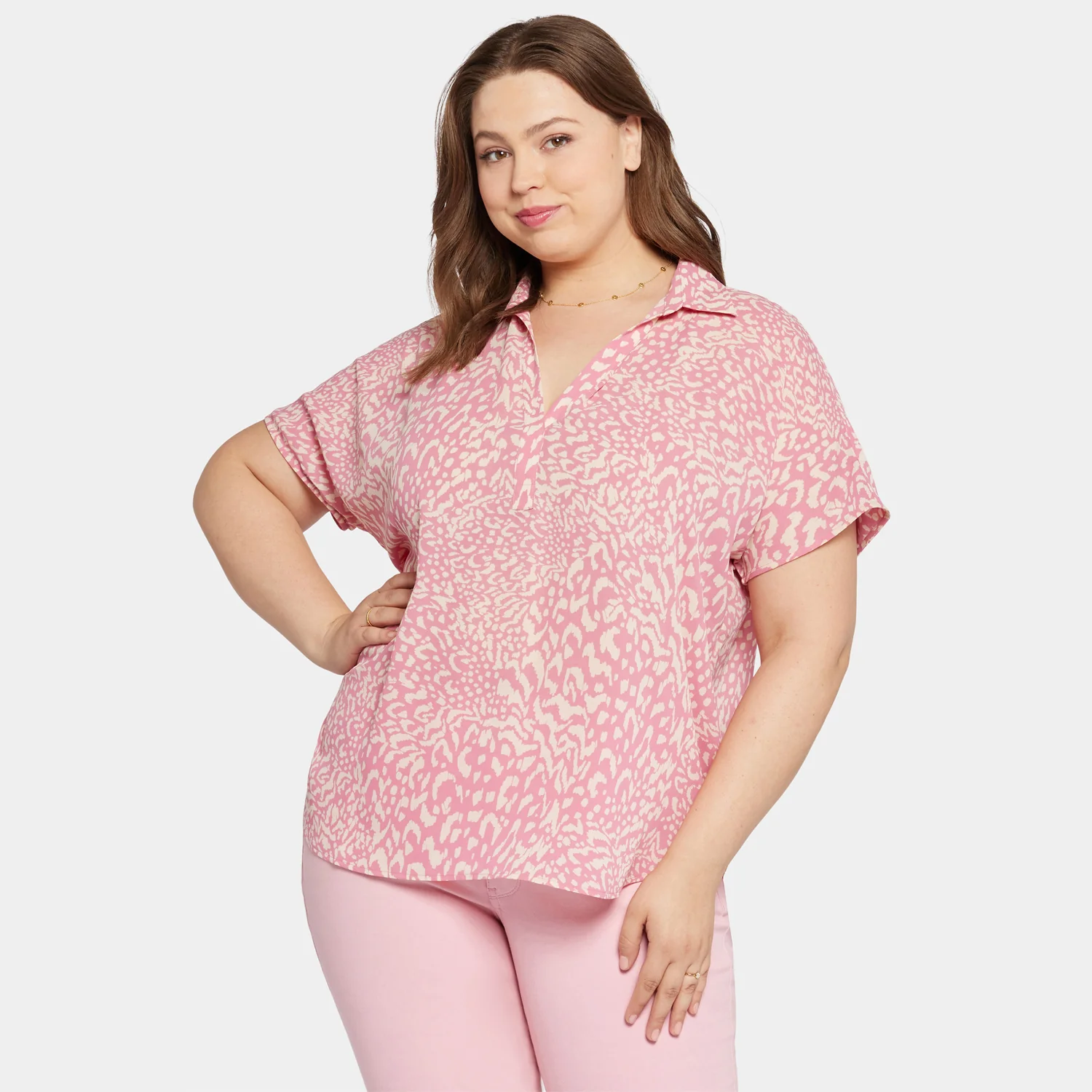 Becky Short Sleeved Blouse In Plus Size - Alana - Image 7