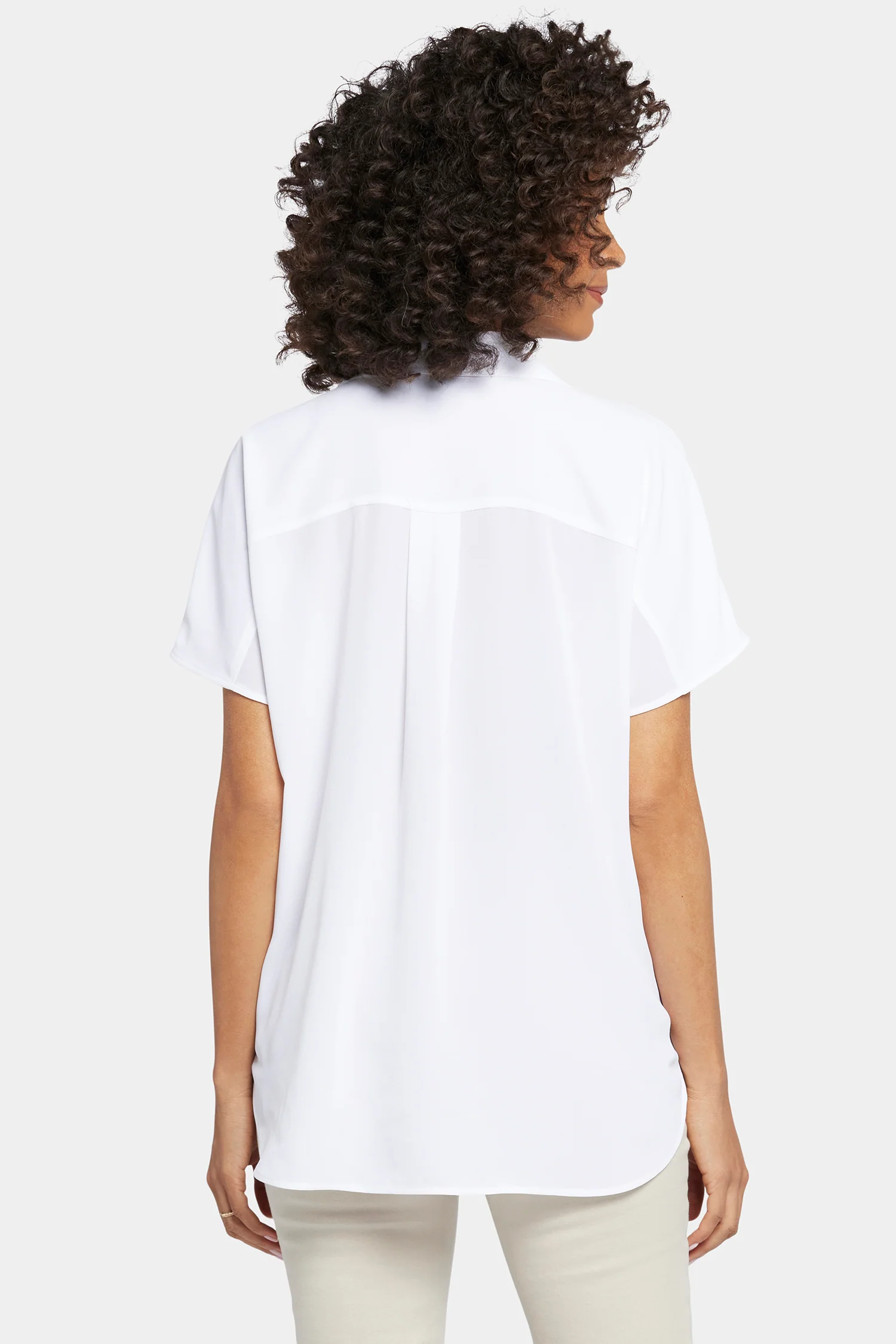 Becky Short Sleeved Blouse - Optic White - Image 3