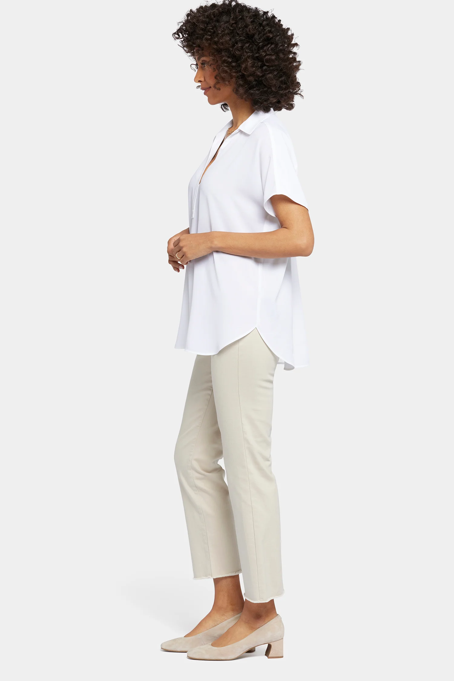 Becky Short Sleeved Blouse - Optic White - Image 4