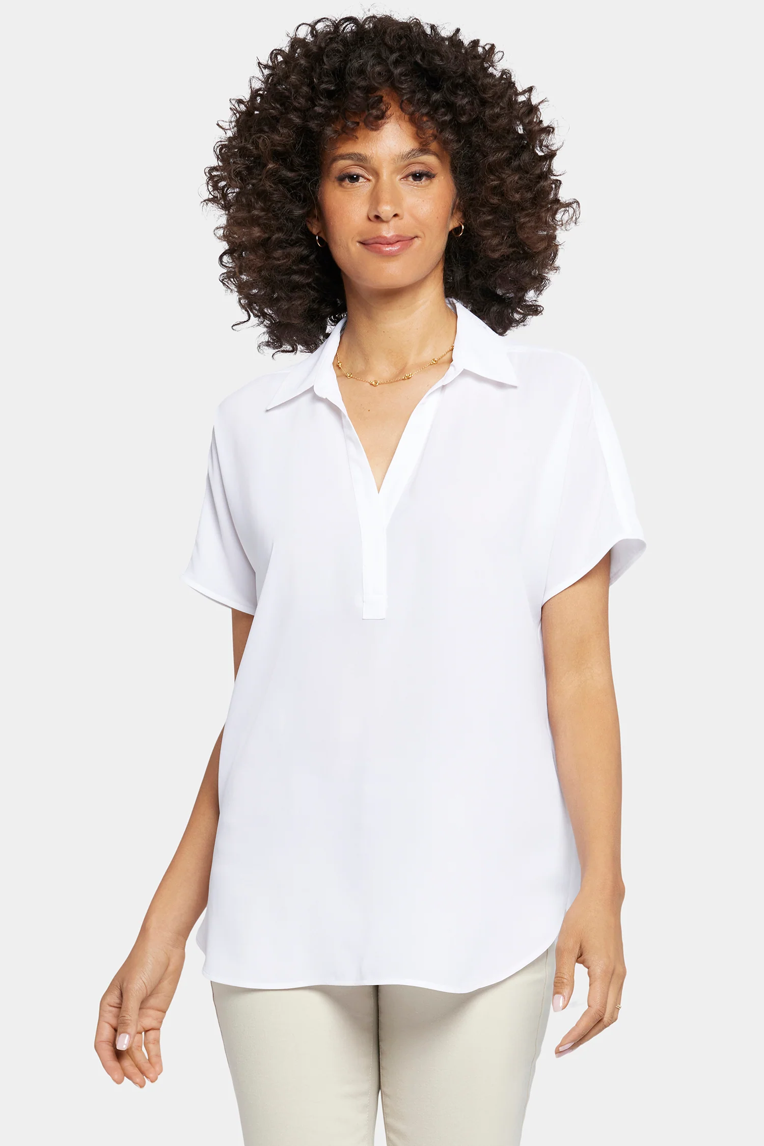 Becky Short Sleeved Blouse - Optic White - Image 5