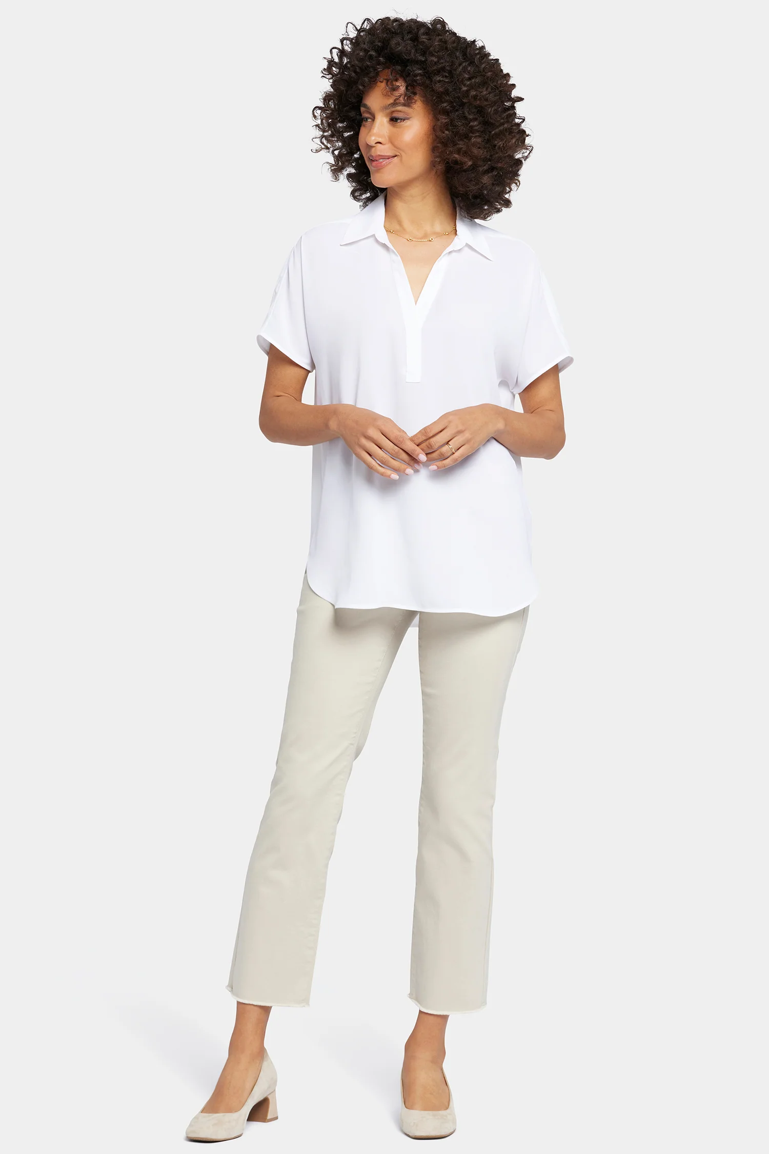 Becky Short Sleeved Blouse - Optic White - Image 6