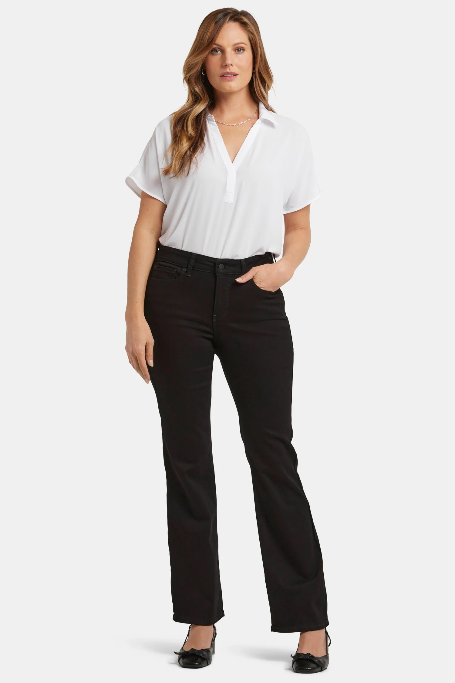 Blake Slim Flared Jeans - Black - Image 4