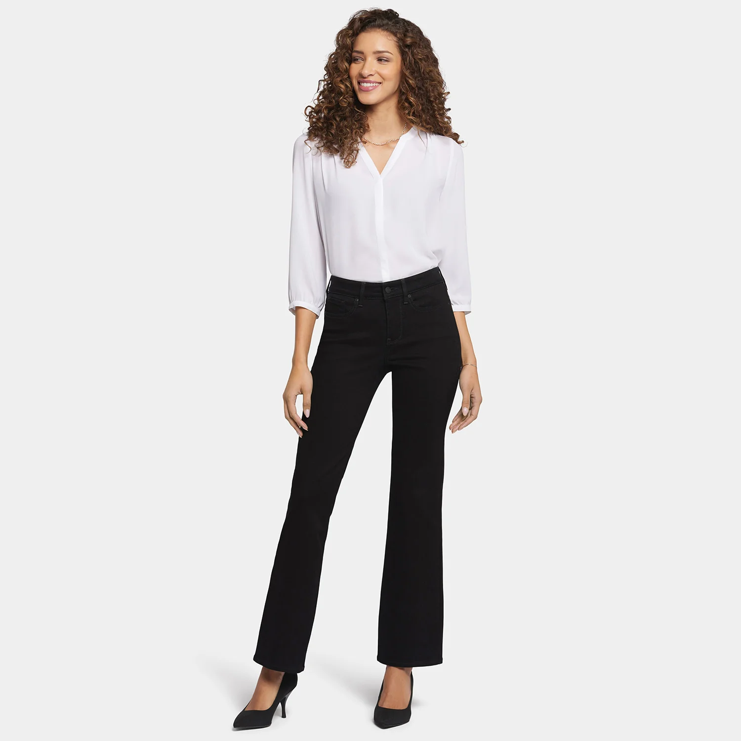Blake Slim Flared Jeans - Black - Image 8