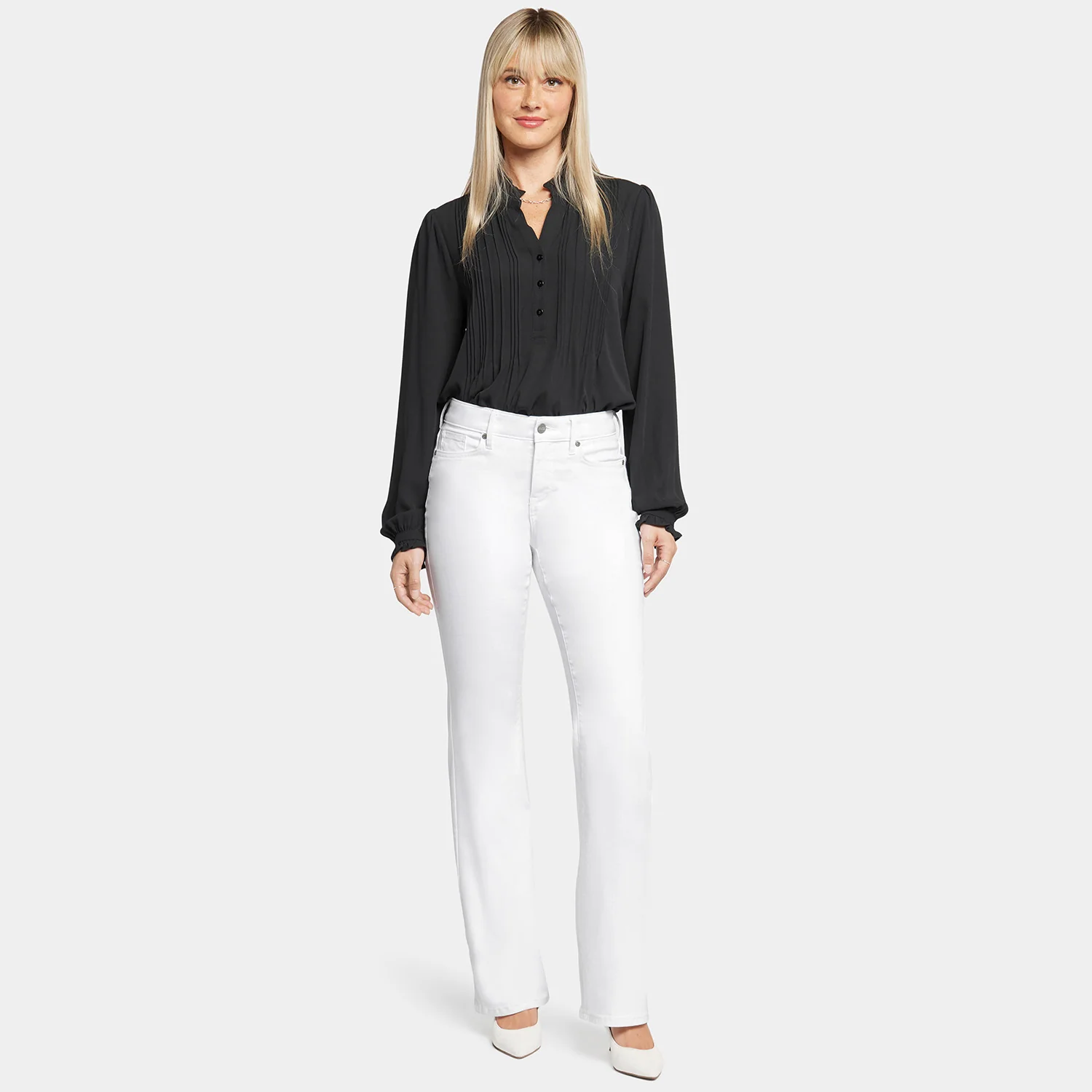 Blake Slim Flared Jeans - Optic White - Image 8