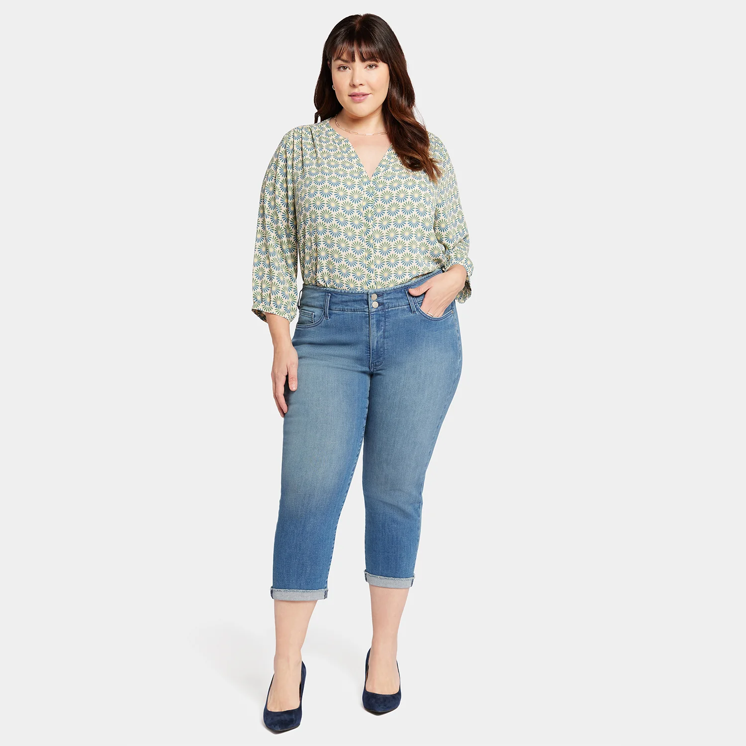 Chloe Capri Jeans In Plus Size - Stargazer - Image 7