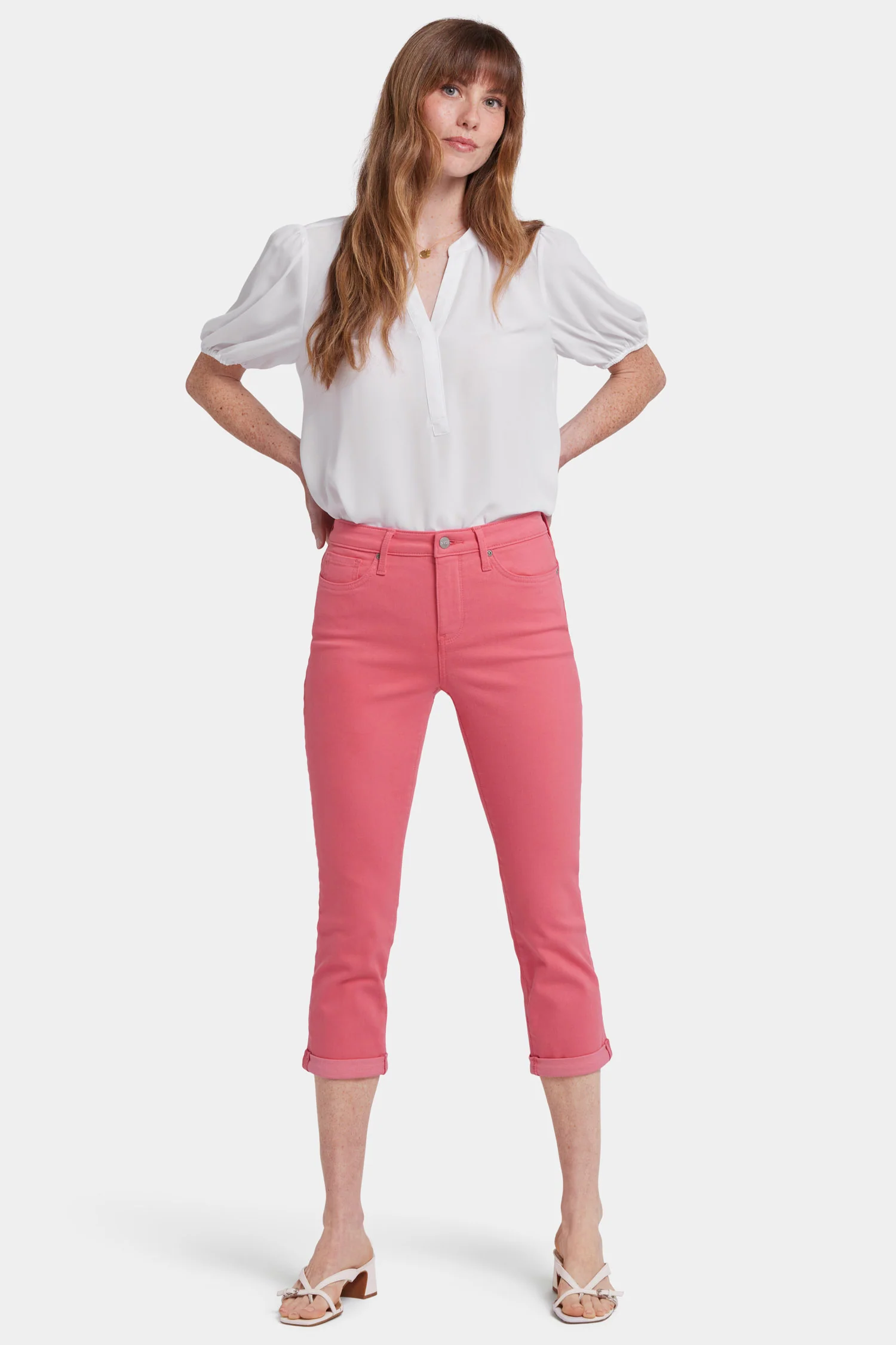 Chloe Skinny Capri Jeans - Spiced Coral - Image 5
