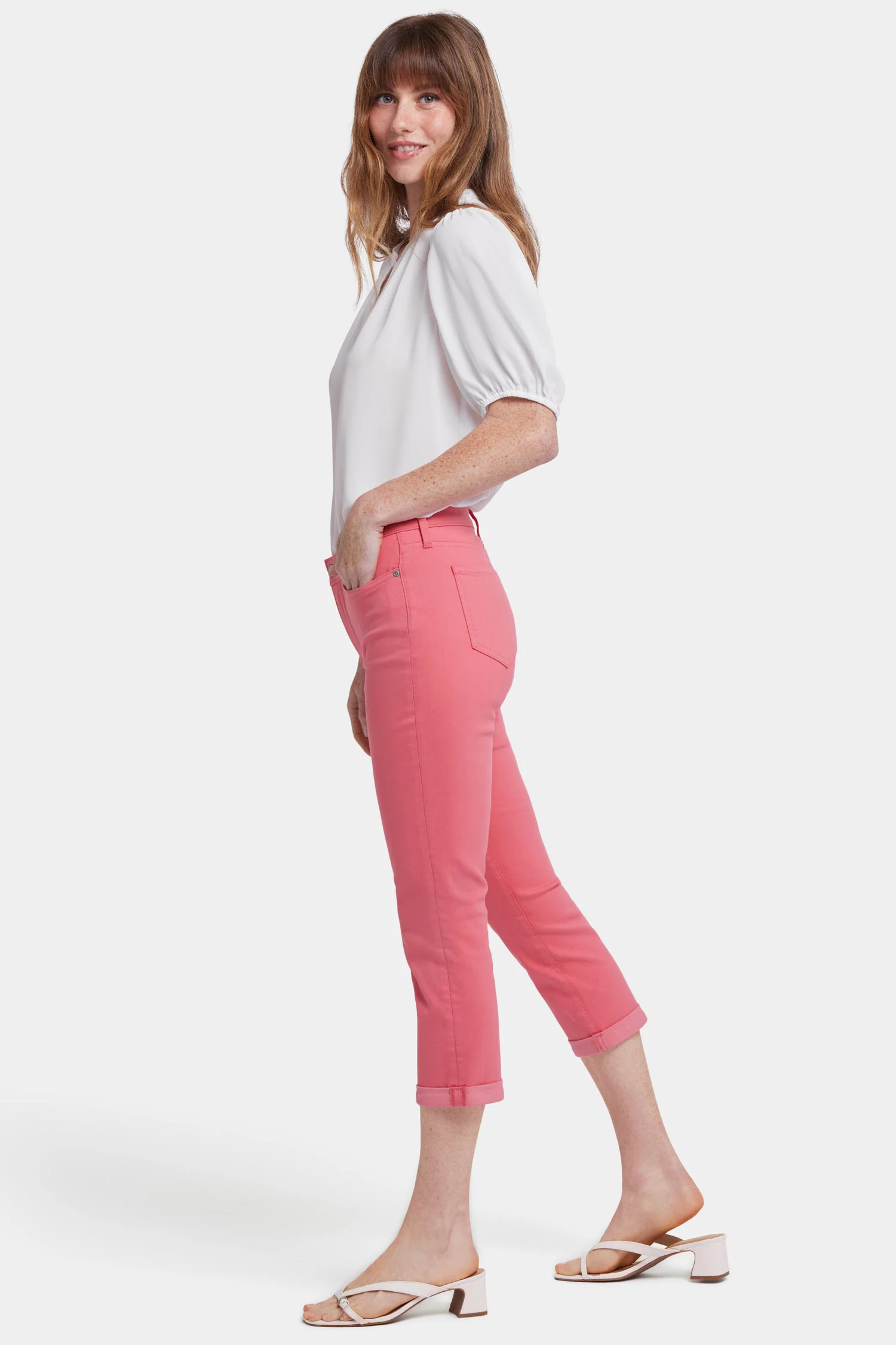 Chloe Skinny Capri Jeans - Spiced Coral - Image 6