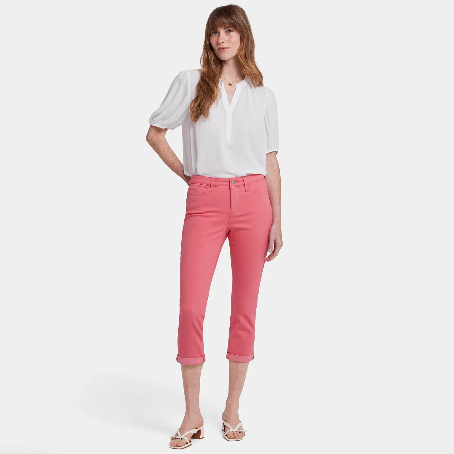 Chloe Skinny Capri Jeans - Spiced Coral - Image 7