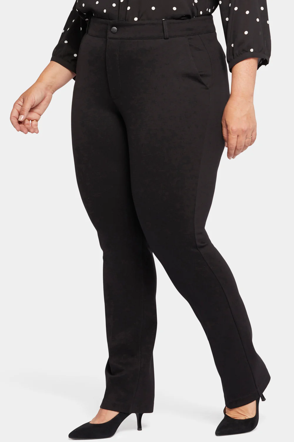 Classic Trouser Pants In Plus Size - Black - Image 3
