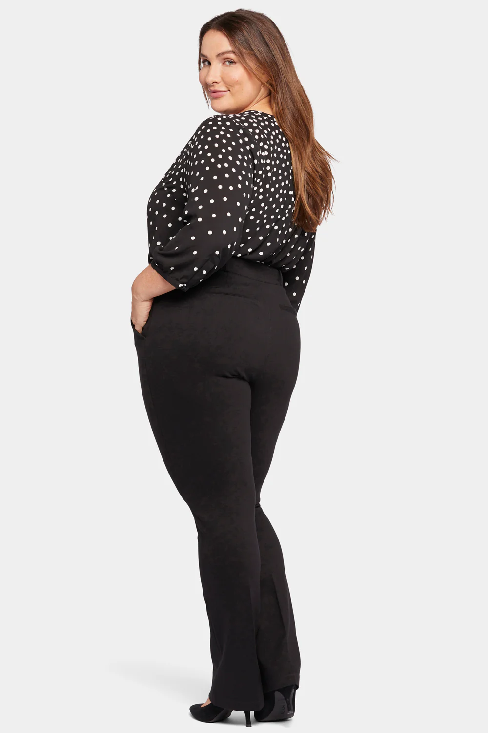 Classic Trouser Pants In Plus Size - Black - Image 6