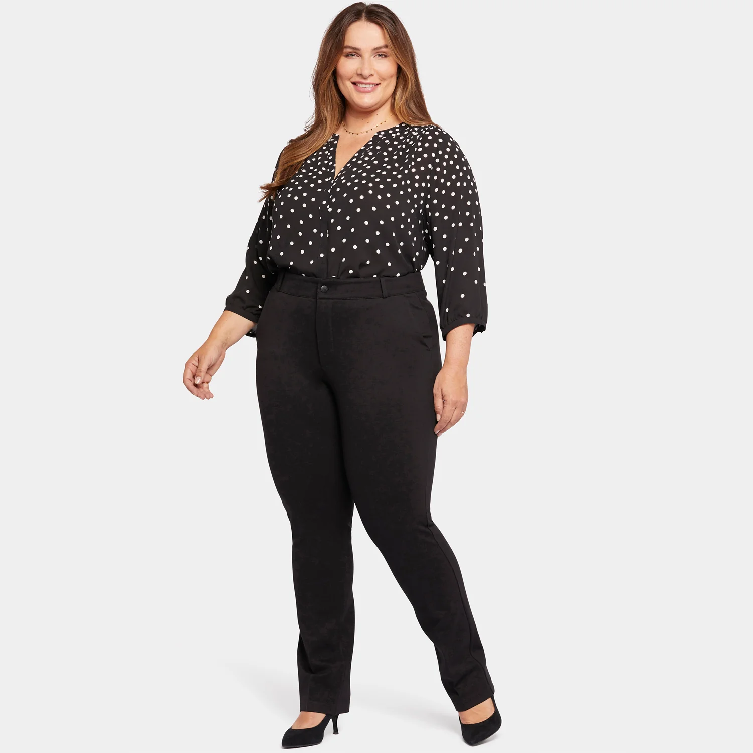 Classic Trouser Pants In Plus Size - Black - Image 7