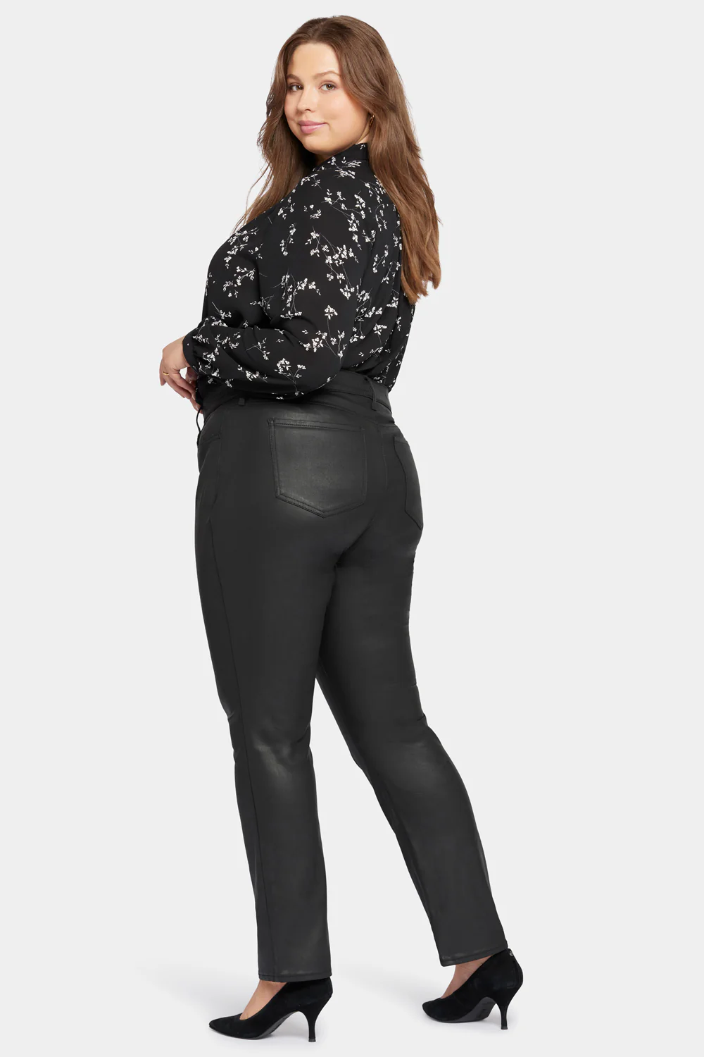 Coated Marilyn Straight Jeans In Plus Size - Black Coated - Image 6