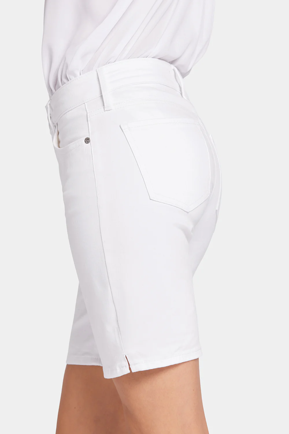 Ella Denim Shorts - Optic White - Image 6