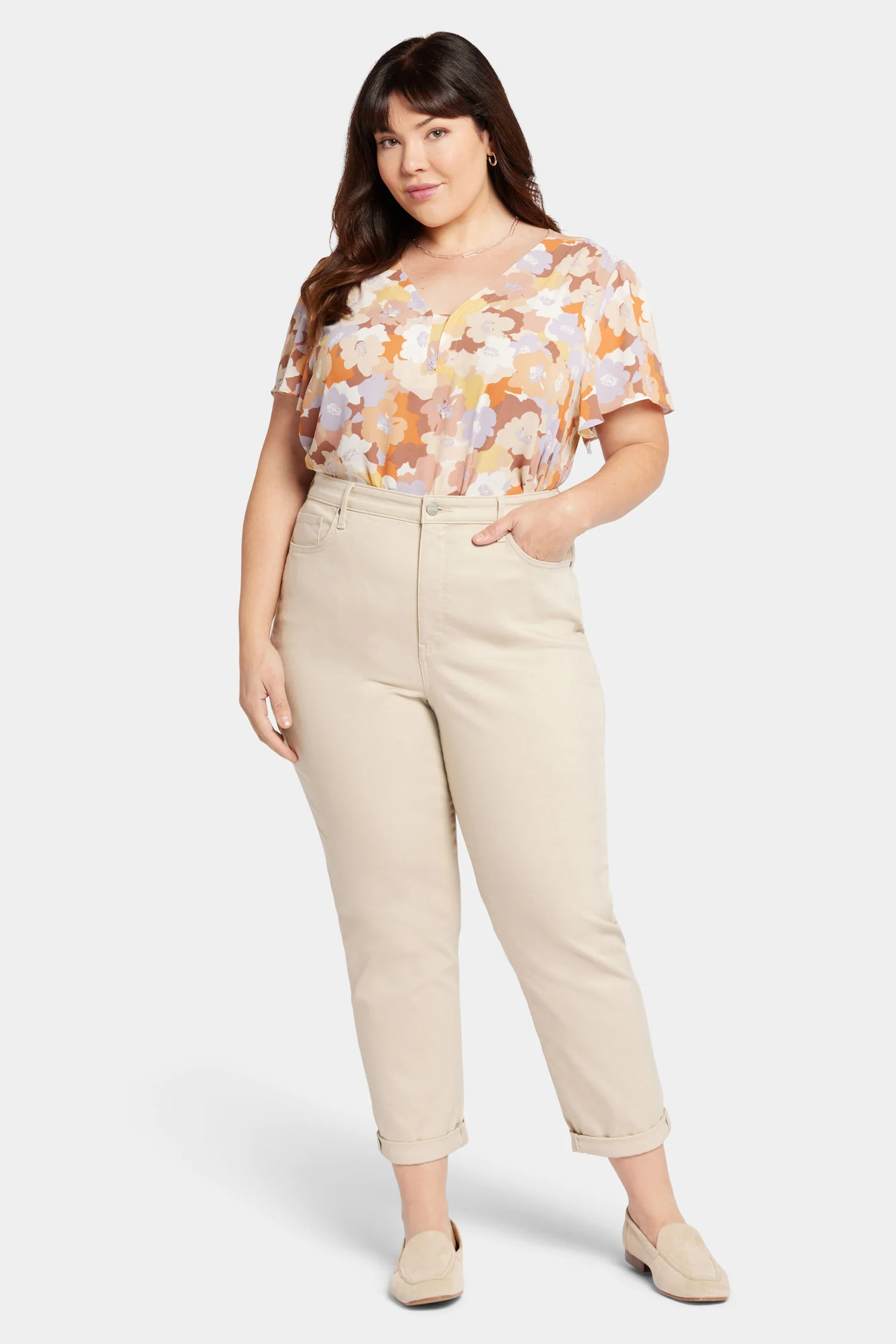 Margot Girlfriend Jeans In Plus Size - Feather - Image 4