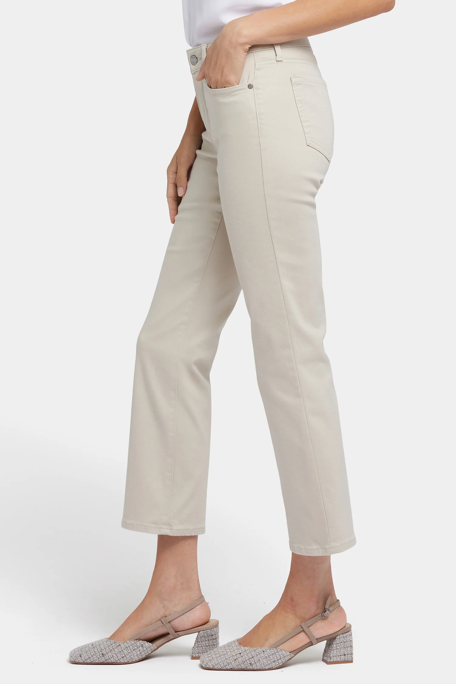 Marilyn Straight Ankle Jeans - Feather - Image 3