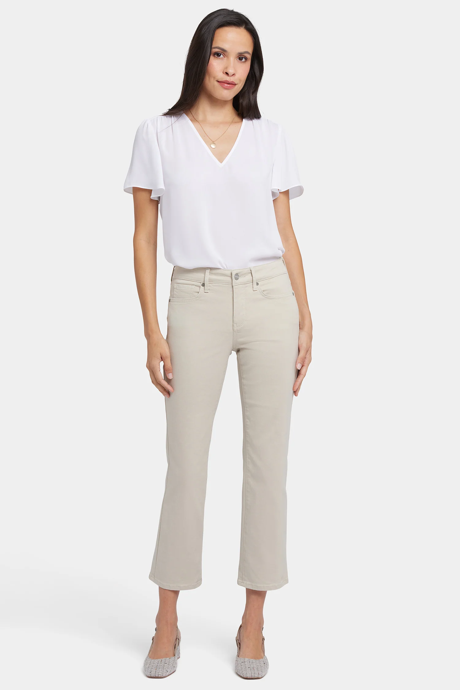Marilyn Straight Ankle Jeans - Feather - Image 4
