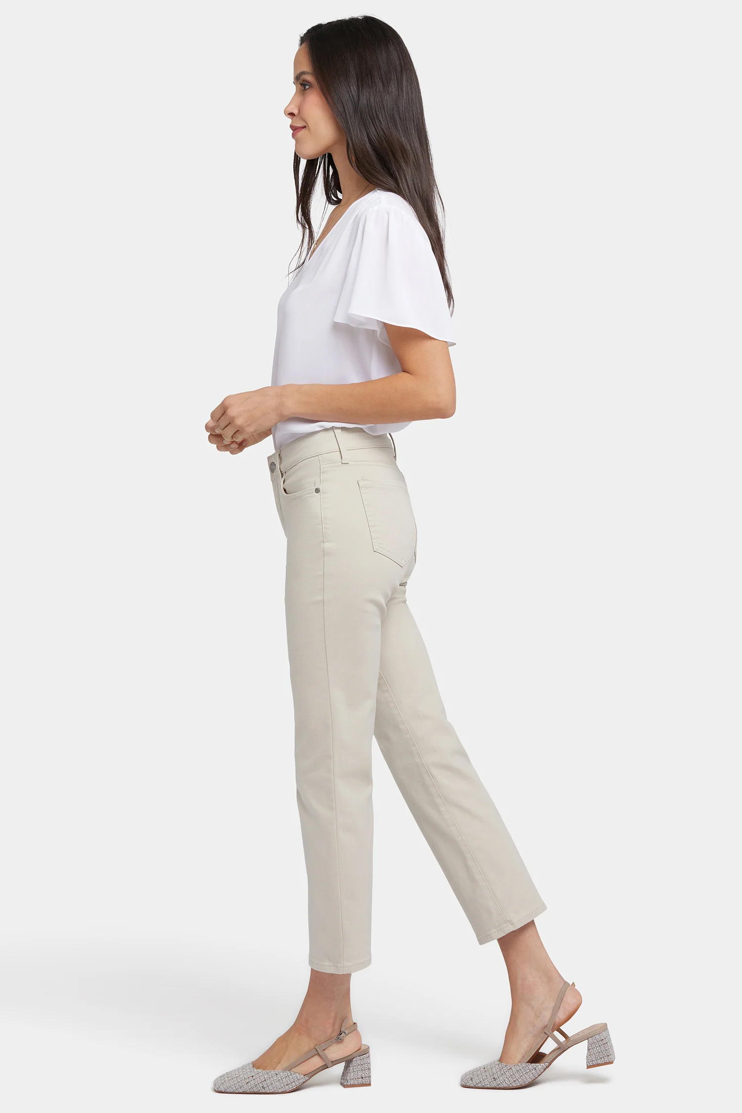 Marilyn Straight Ankle Jeans - Feather - Image 5