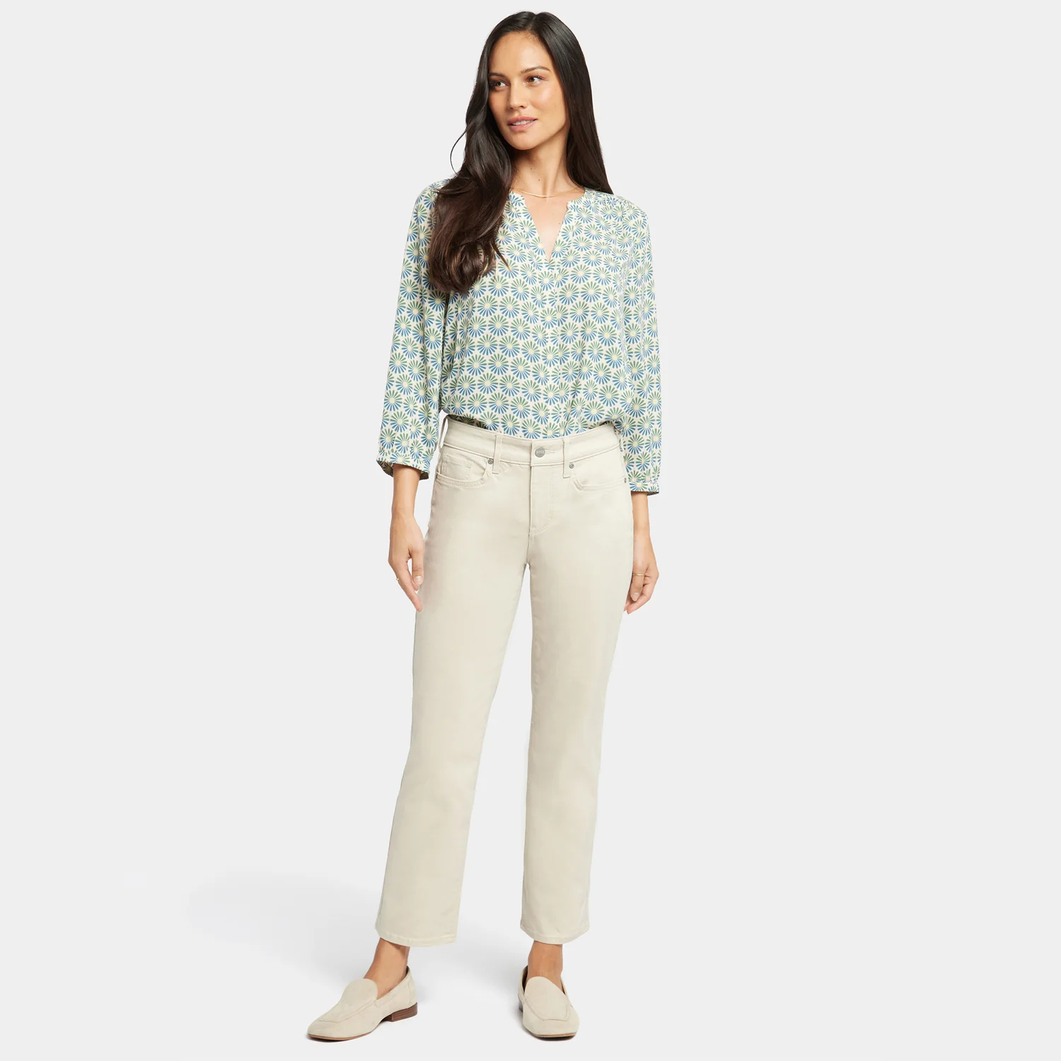 Marilyn Straight Ankle Jeans - Feather - Image 8