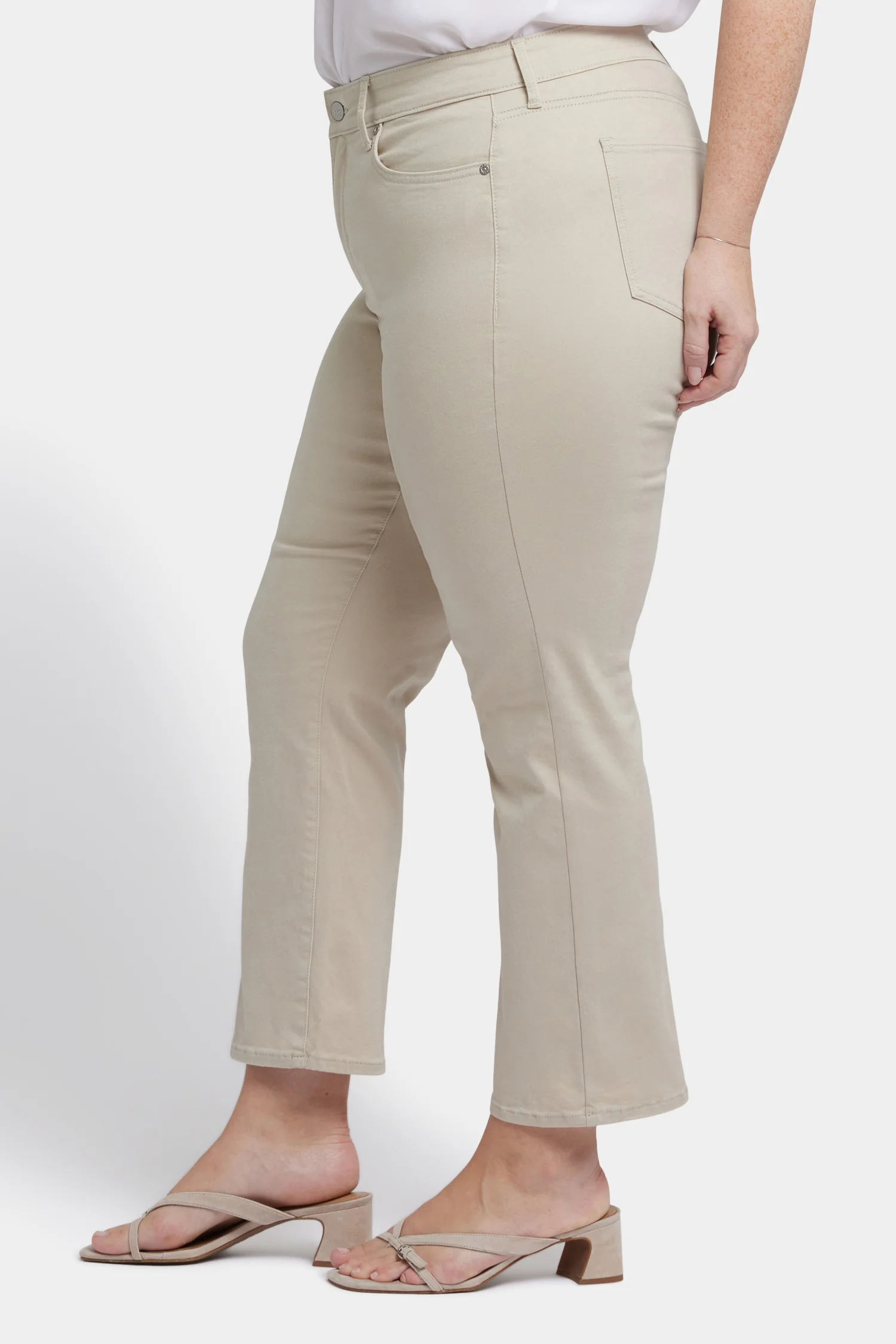 Marilyn Straight Ankle Jeans In Plus Size - Feather - Image 3