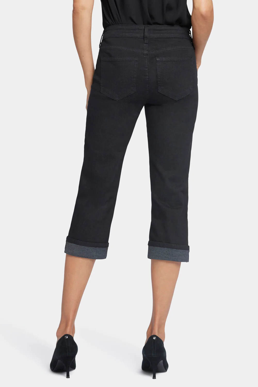 Marilyn Straight Crop Jeans - Black - Image 3