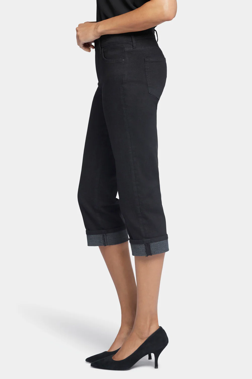 Marilyn Straight Crop Jeans - Black - Image 4
