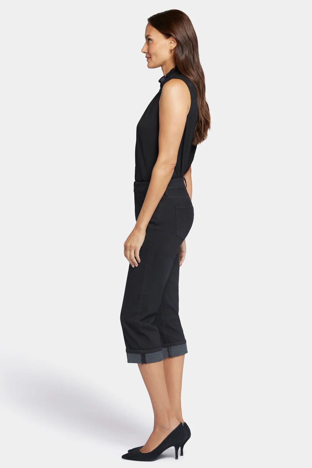 Marilyn Straight Crop Jeans - Black - Image 6