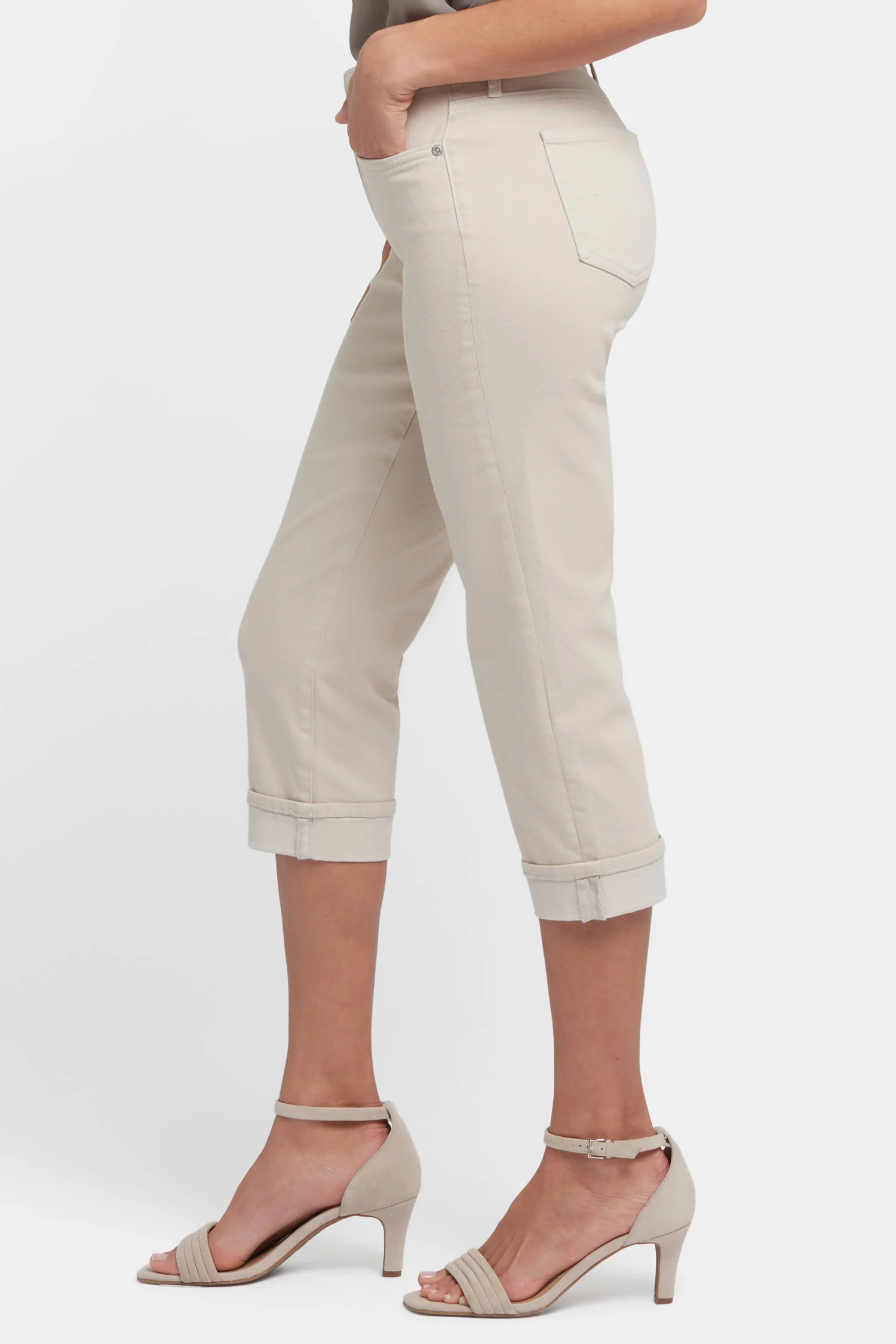 Marilyn Straight Crop Jeans - Feather - Image 3