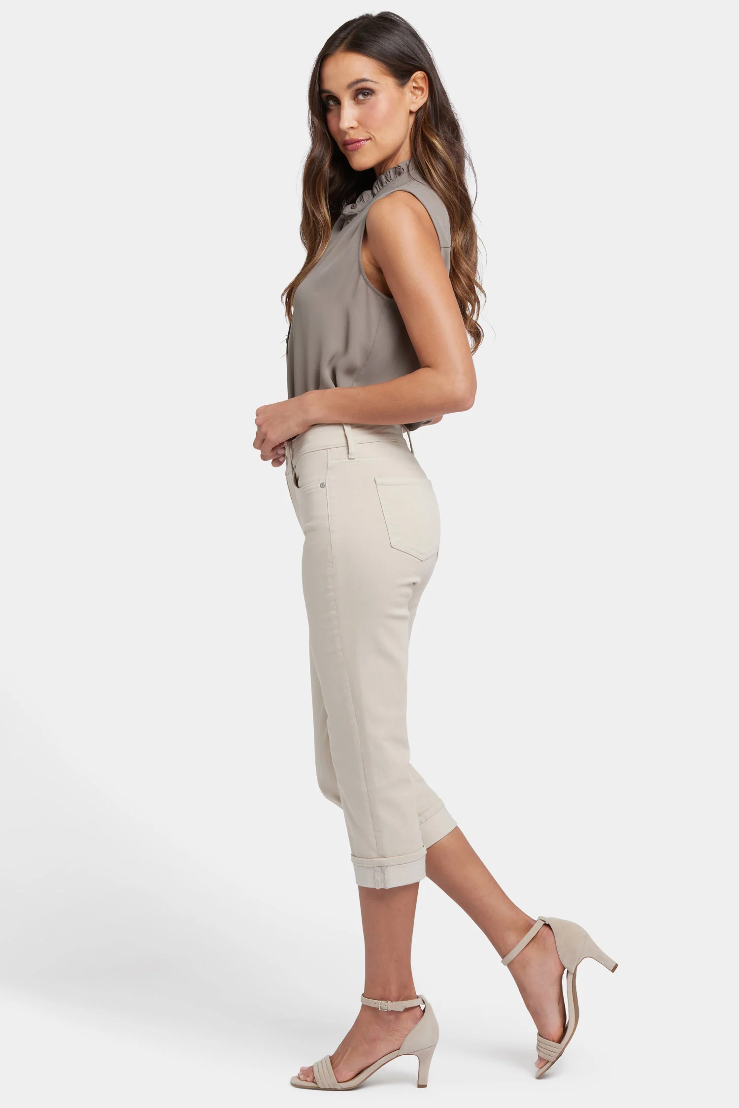 Marilyn Straight Crop Jeans - Feather - Image 5