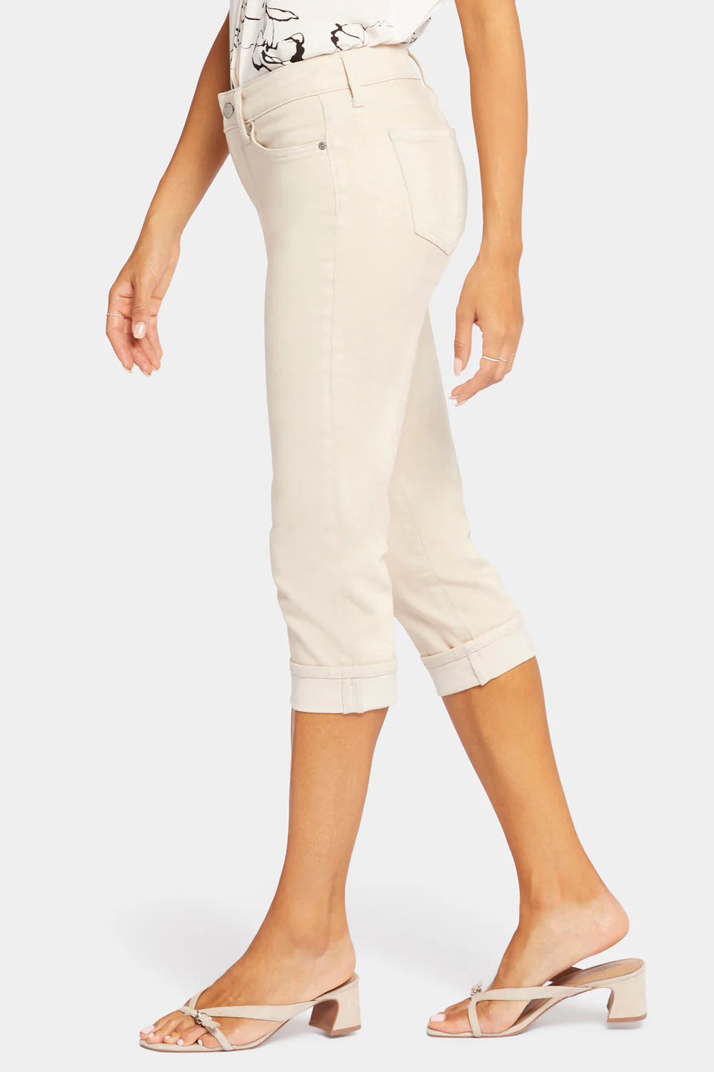 Marilyn Straight Crop Jeans In Petite - Feather - Image 3