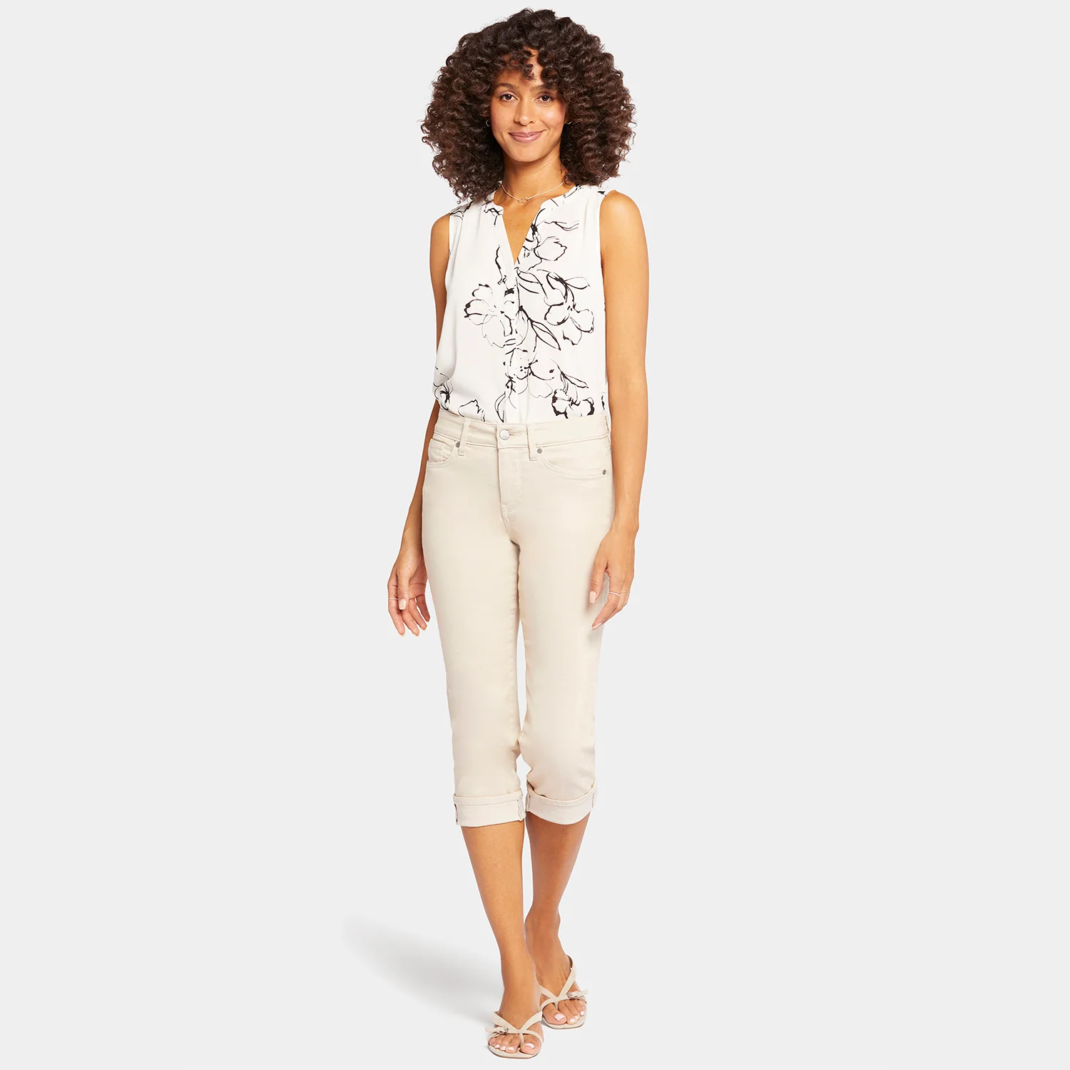Marilyn Straight Crop Jeans In Petite - Feather - Image 7