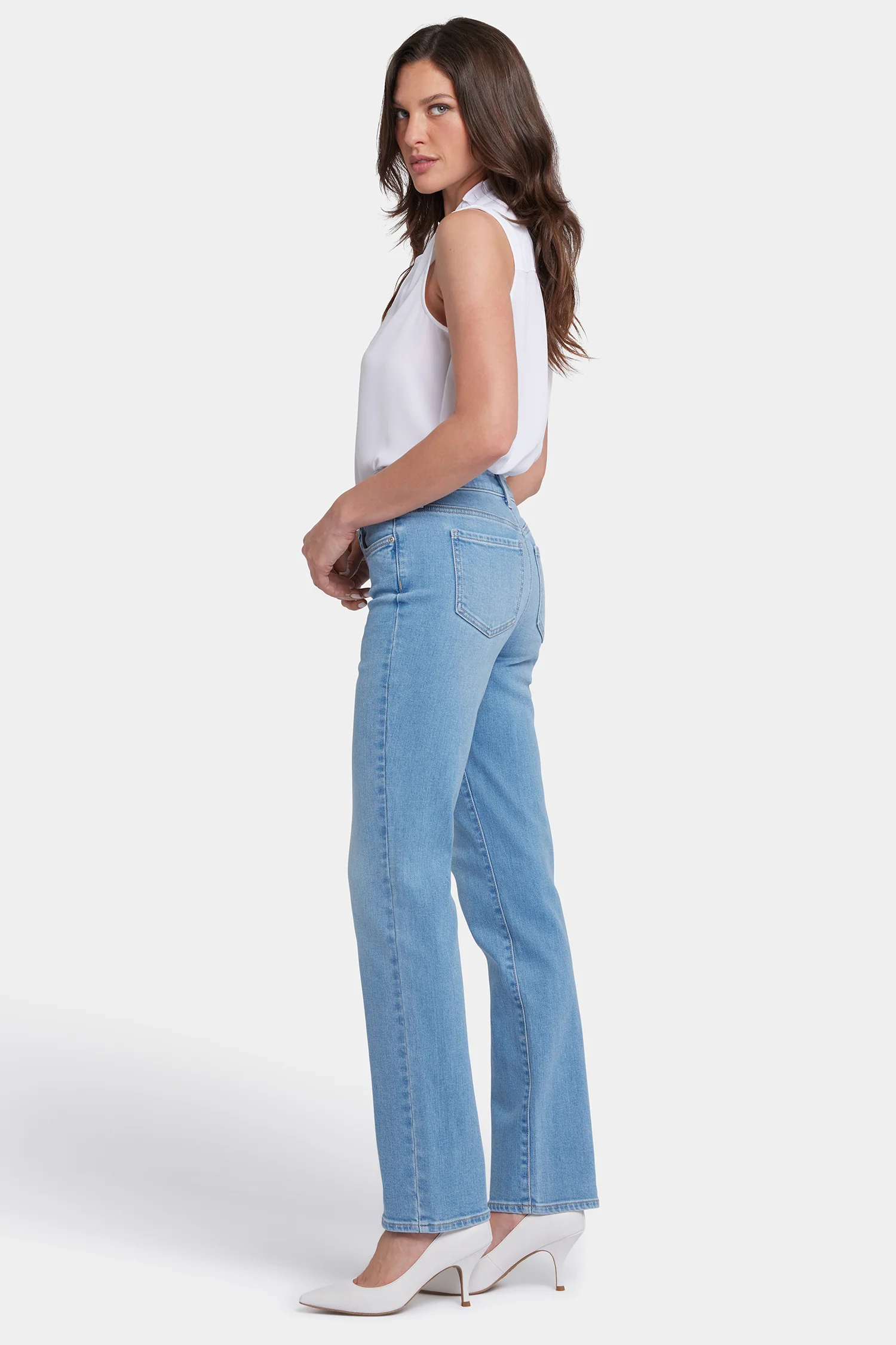 Marilyn Straight Jeans In Long Inseam - Salamanca Sun - Image 5