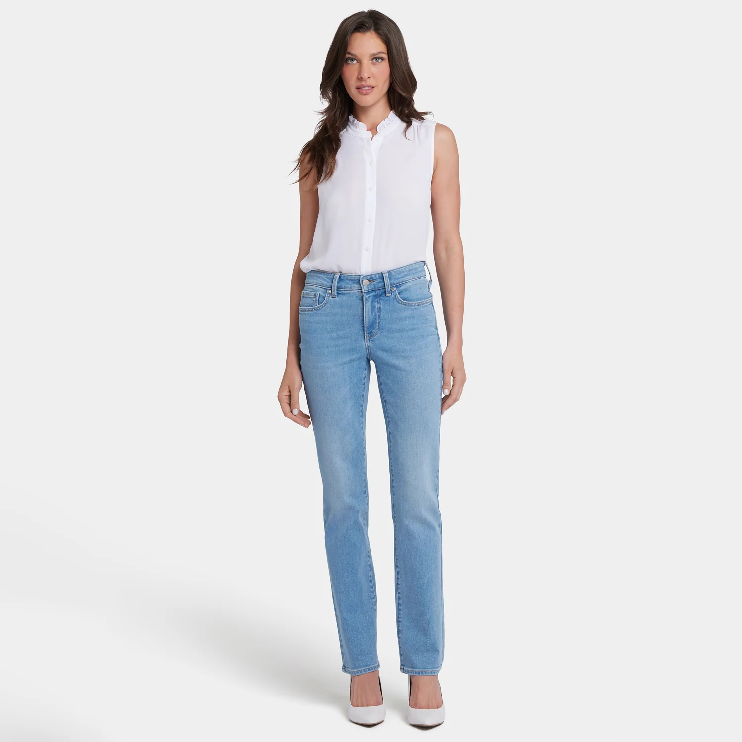 Marilyn Straight Jeans In Long Inseam - Salamanca Sun - Image 7