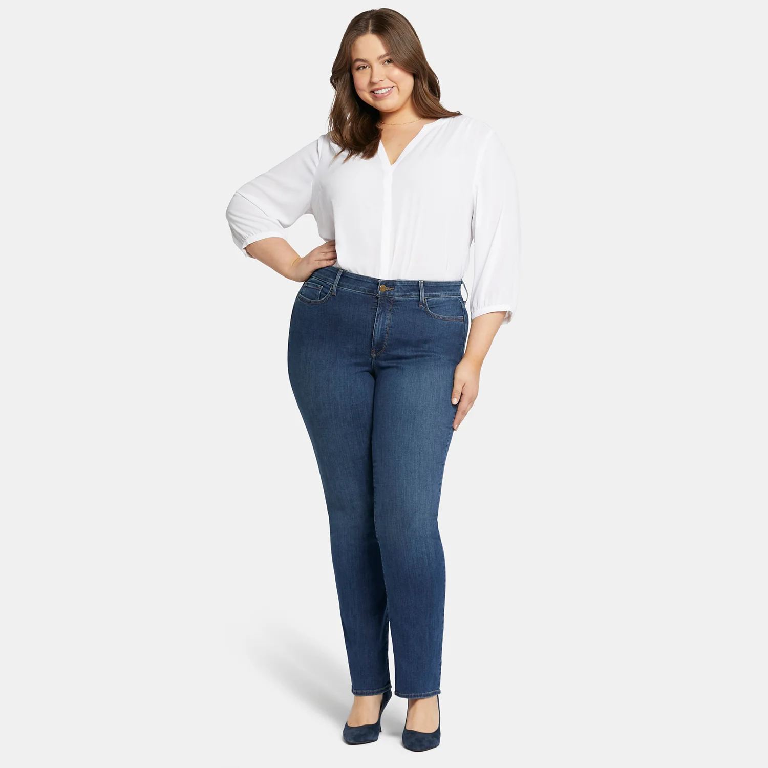 Marilyn Straight Jeans In Plus Size - Cooper - Image 7