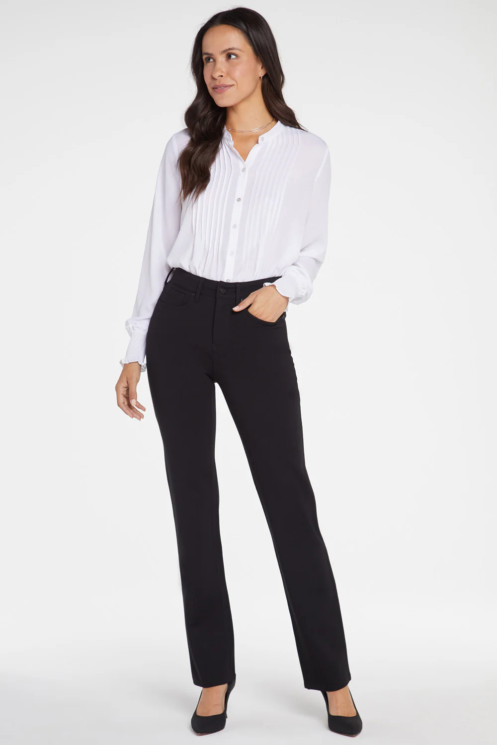 Marilyn Straight Pants In Petite - Black - Image 4