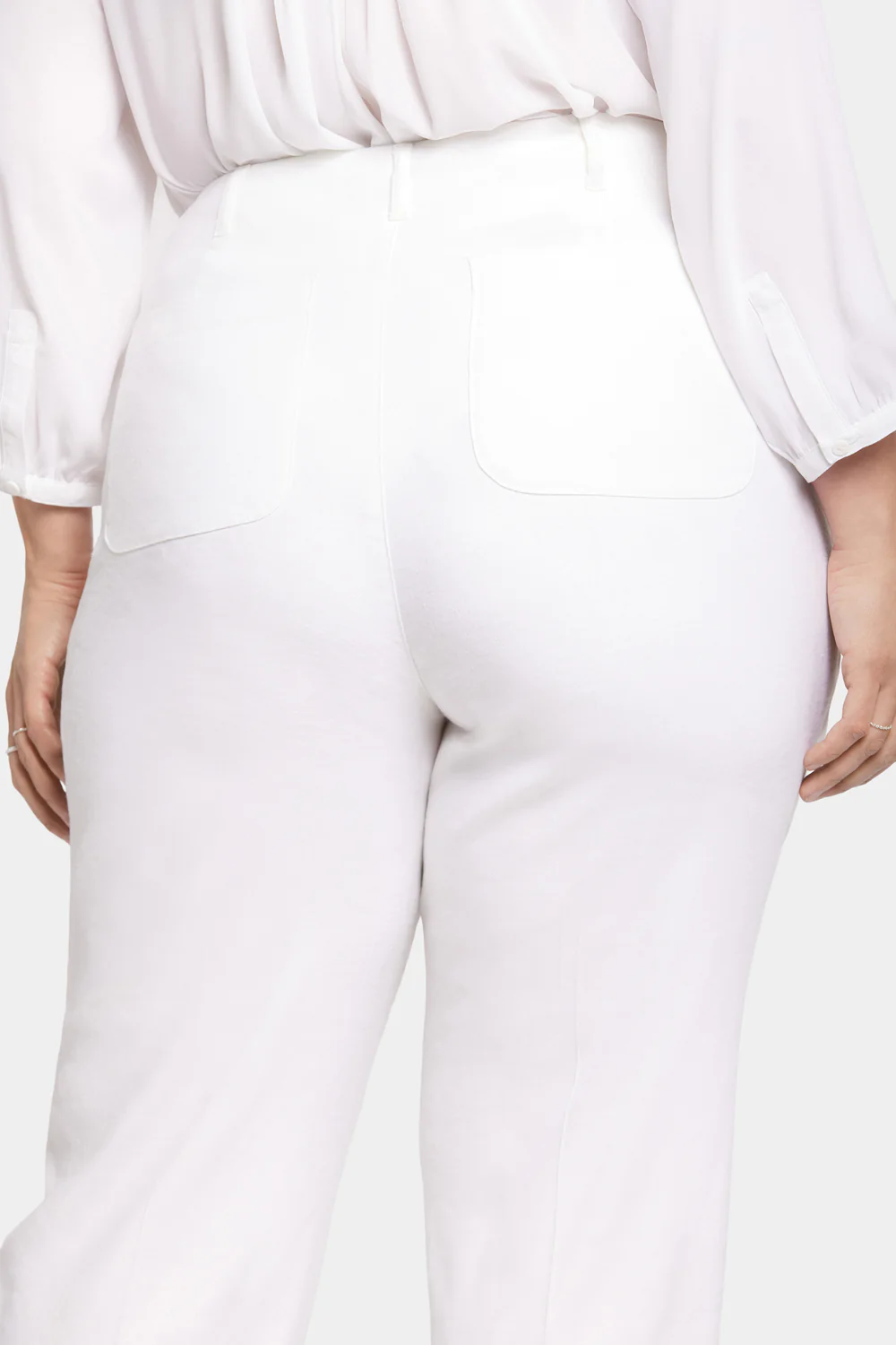Marilyn Straight Pants In Plus Size - Optic White - Image 6