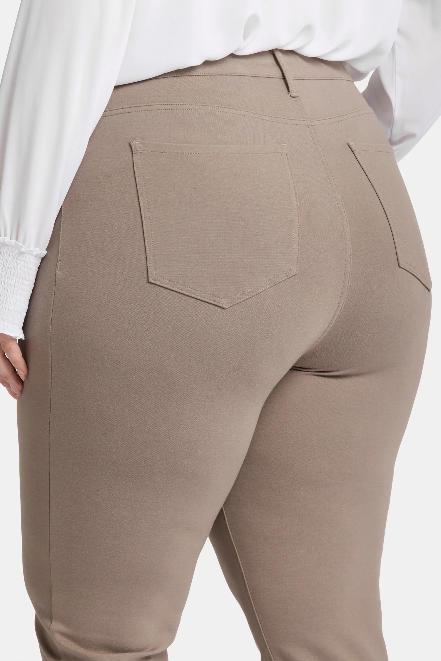 Marilyn Straight Pants In Plus Size - Saddlewood - Image 6