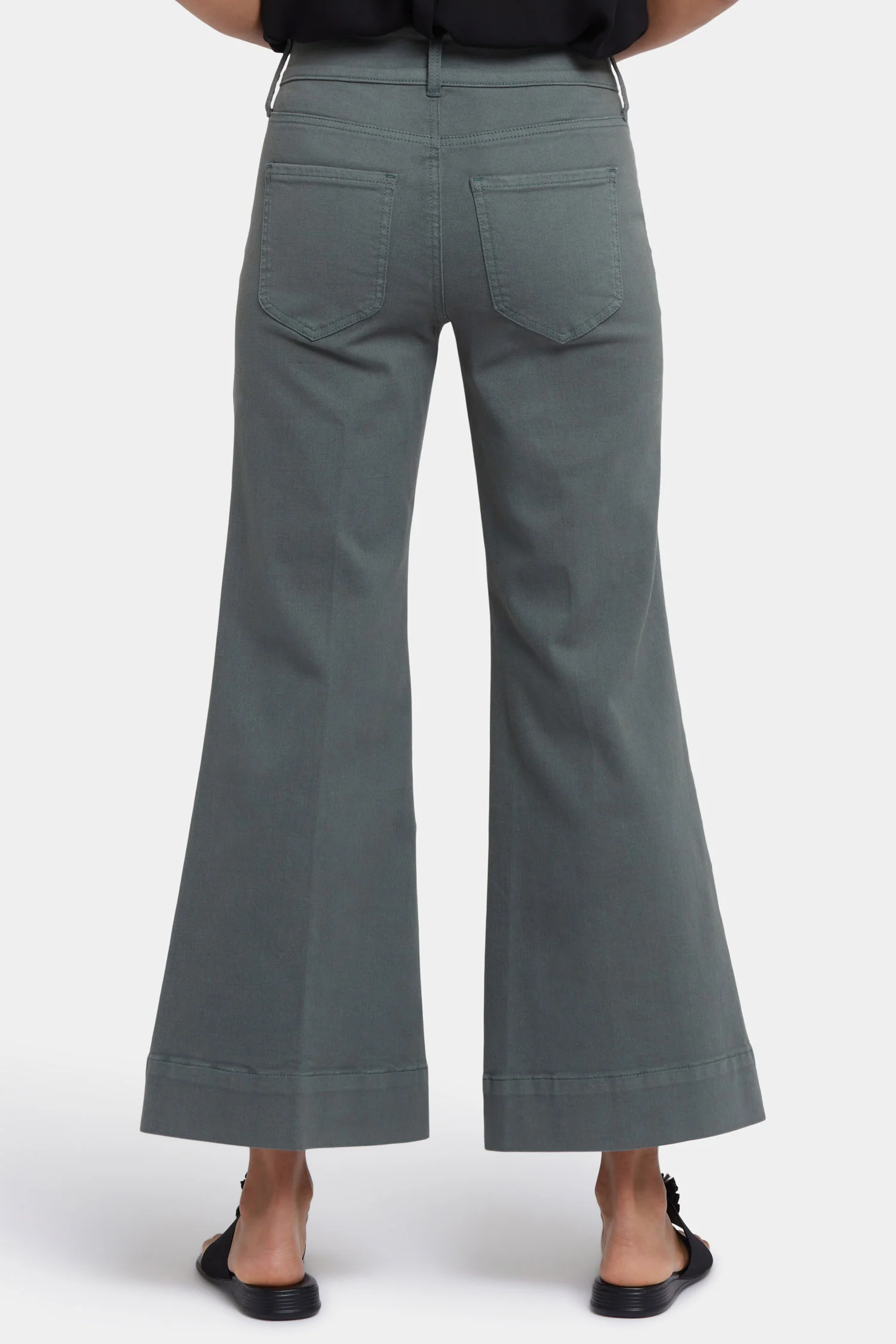Mia Palazzo Ankle Jeans - Sage Leaf - Image 3