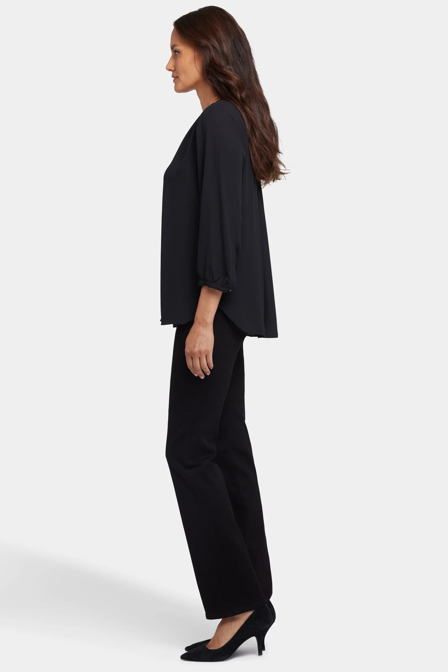 Pintuck Blouse - Black - Image 3