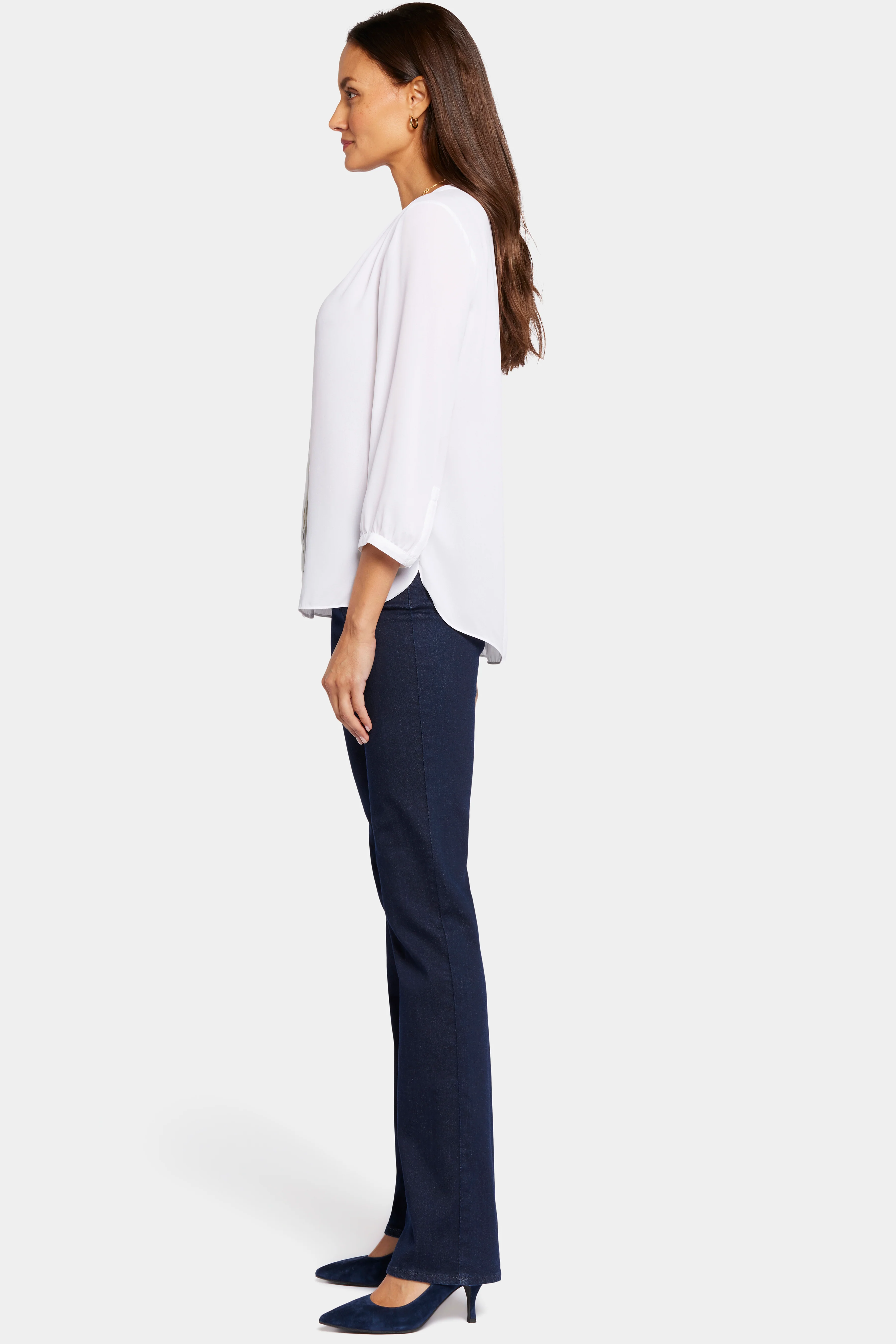 Pintuck Blouse In Petite - Optic White - Image 3