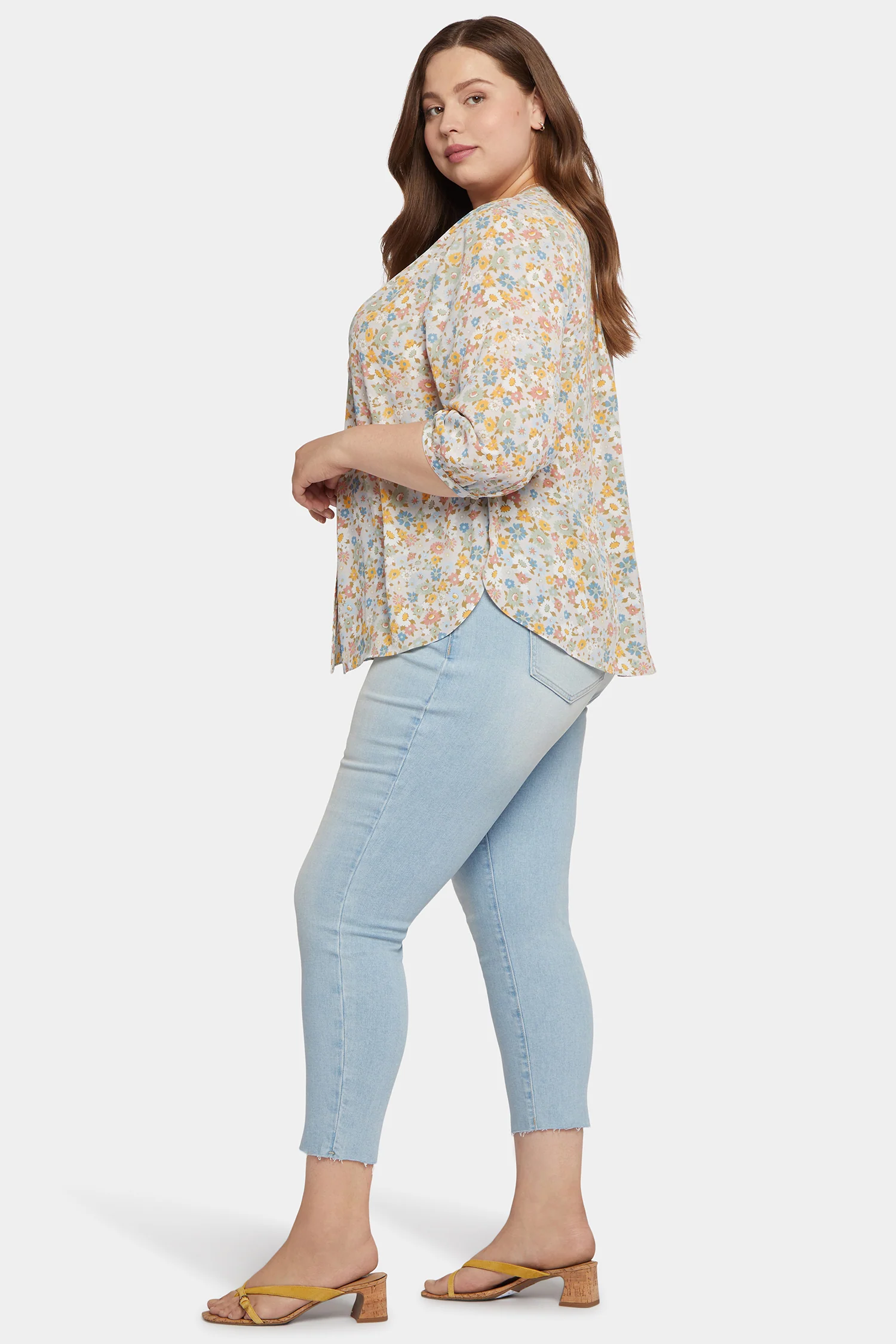Pintuck Blouse In Plus Size - Angelonia - Image 3