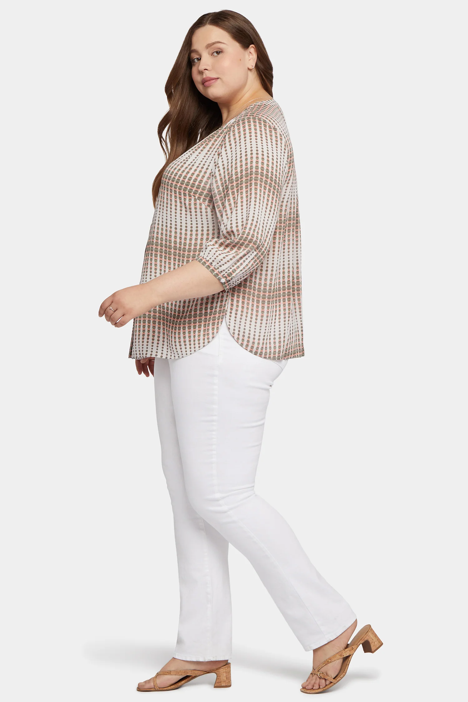 Pintuck Blouse In Plus Size - Desert Oracle - Image 3