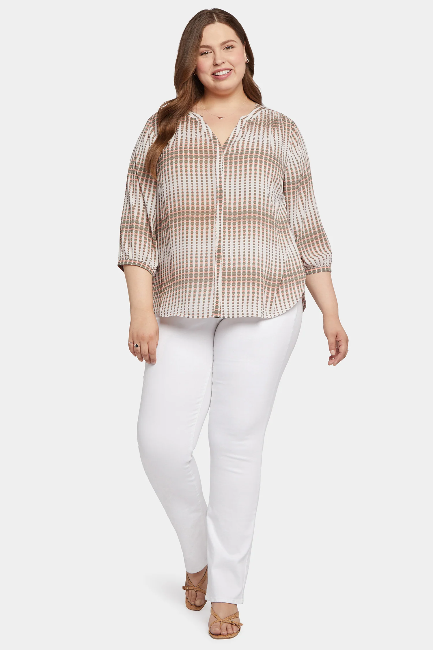 Pintuck Blouse In Plus Size - Desert Oracle - Image 5